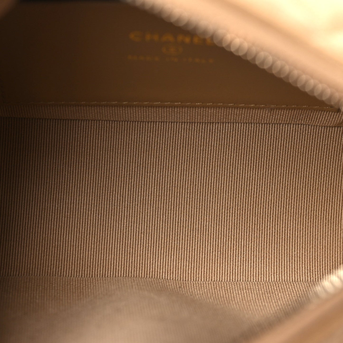 Caviar Quilted Hobo Dark Beige
