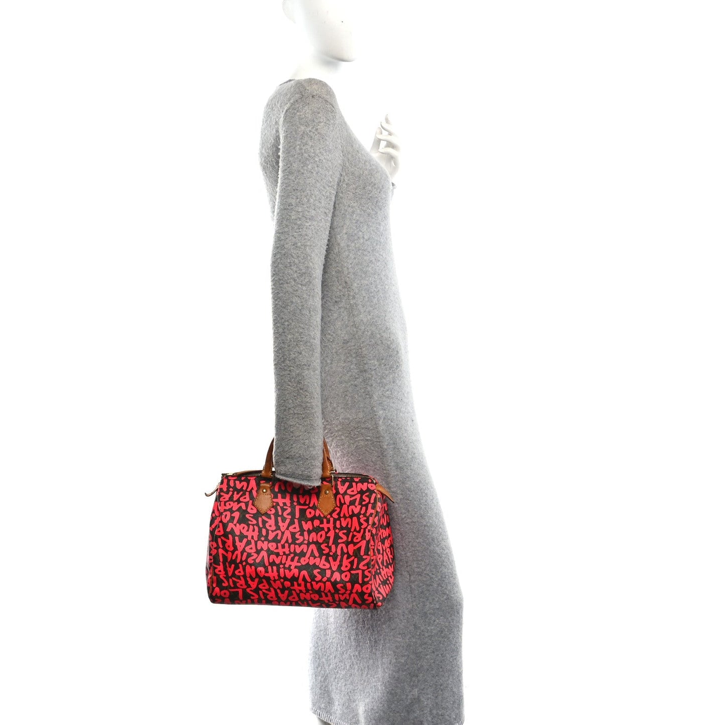Monogram Graffiti Speedy 30 Fuchsia