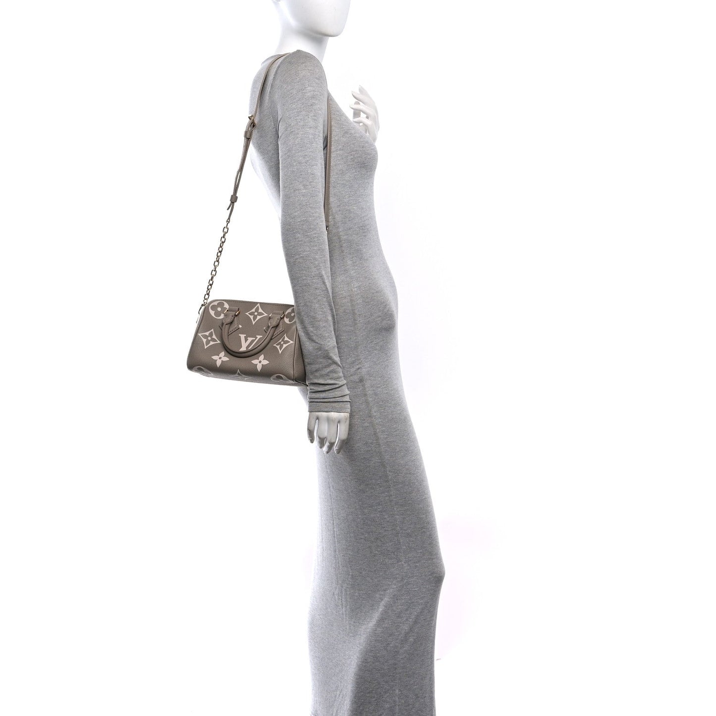 Empreinte Monogram Giant Speedy Bandouliere 20 Creme Beige