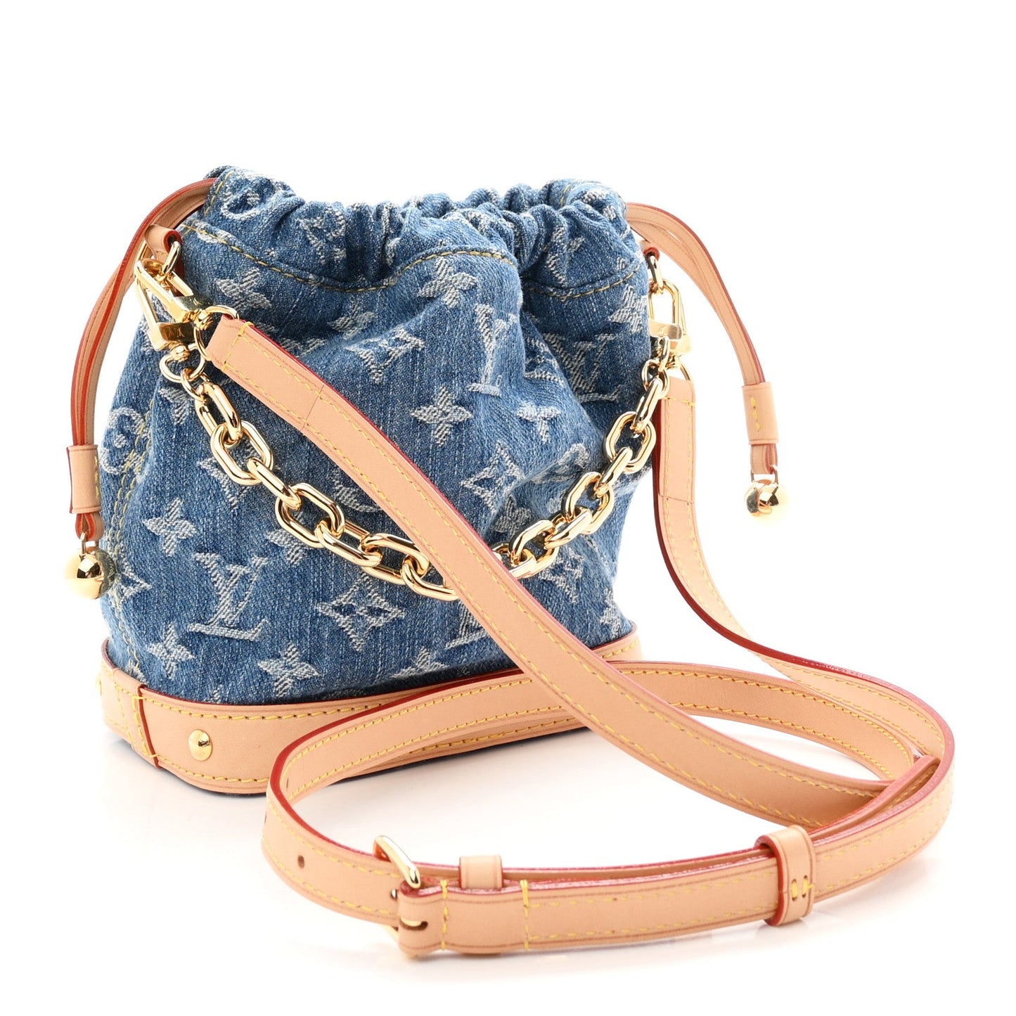 Monogram Denim Nano Noe Blue