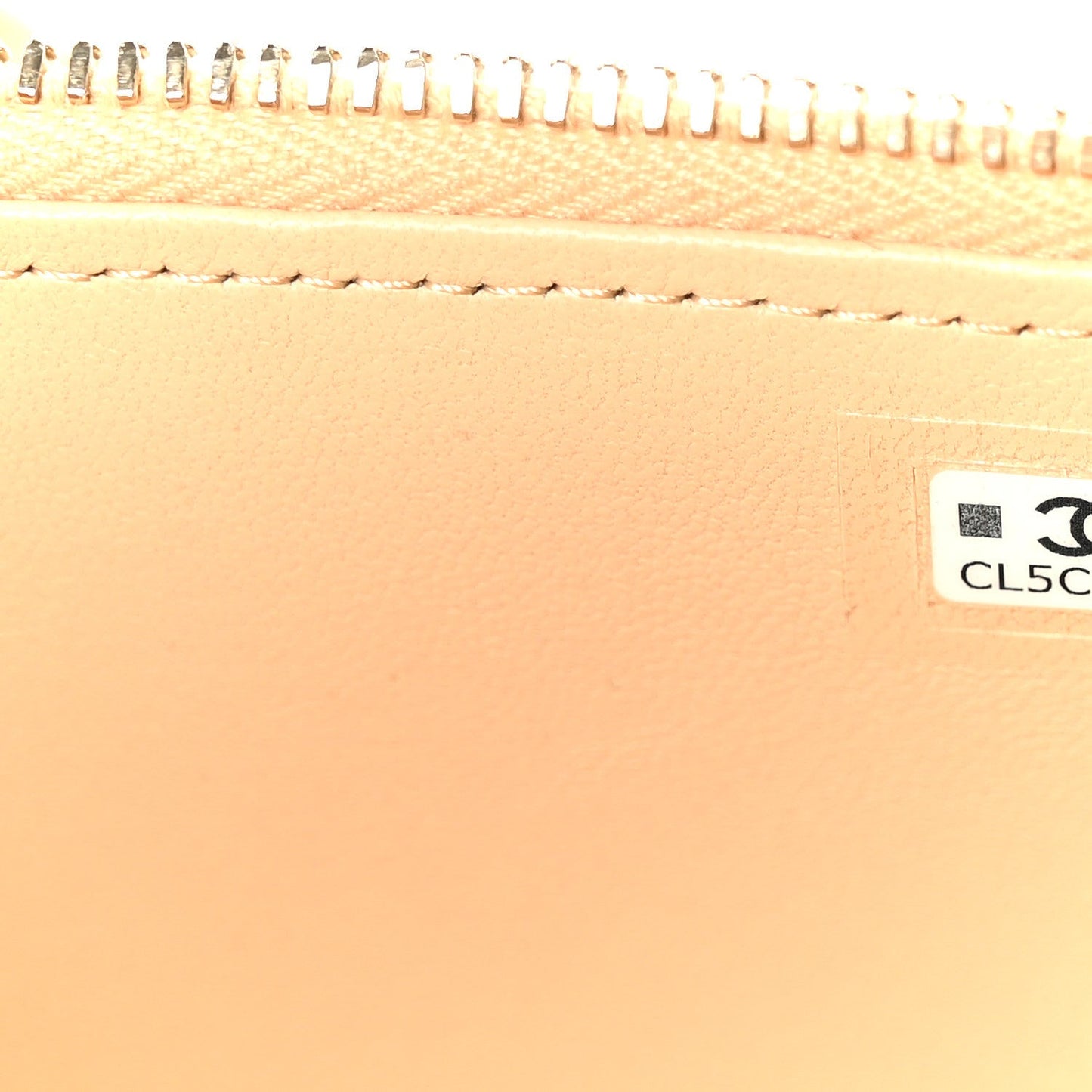 Braided Raffia Top Handle Slim Vanity Case With Chain Beige