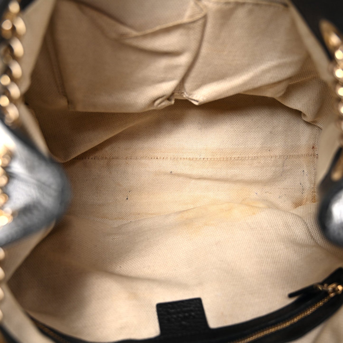 Pebbled Calfskin Medium Soho Chain Shoulder Bag Black