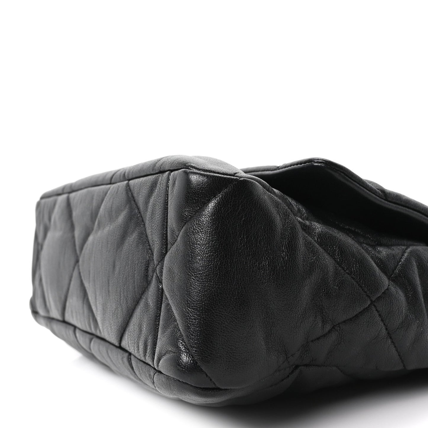 Goatskin Quilted Large Chanel 19 Flap Black
