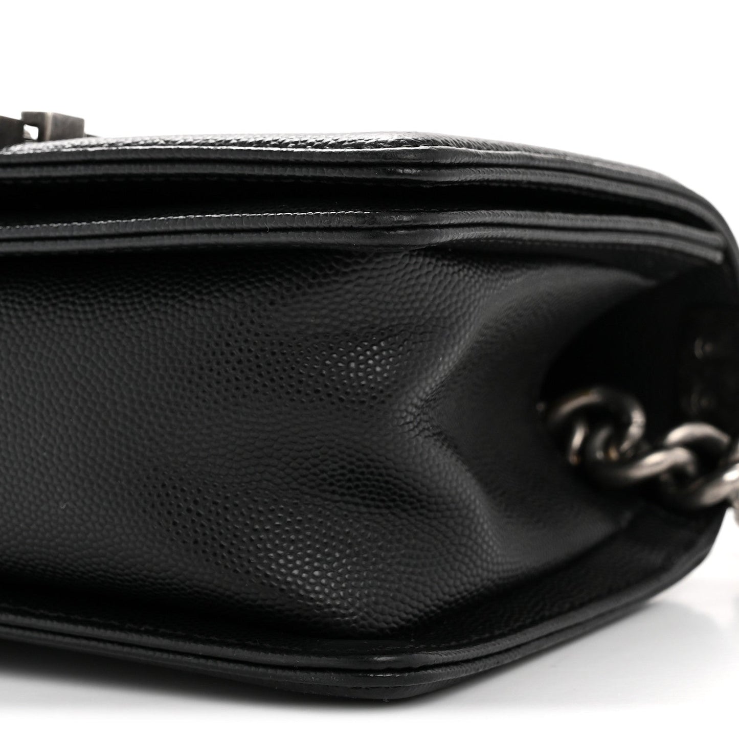 Caviar Quilted Small Boy Flap Black