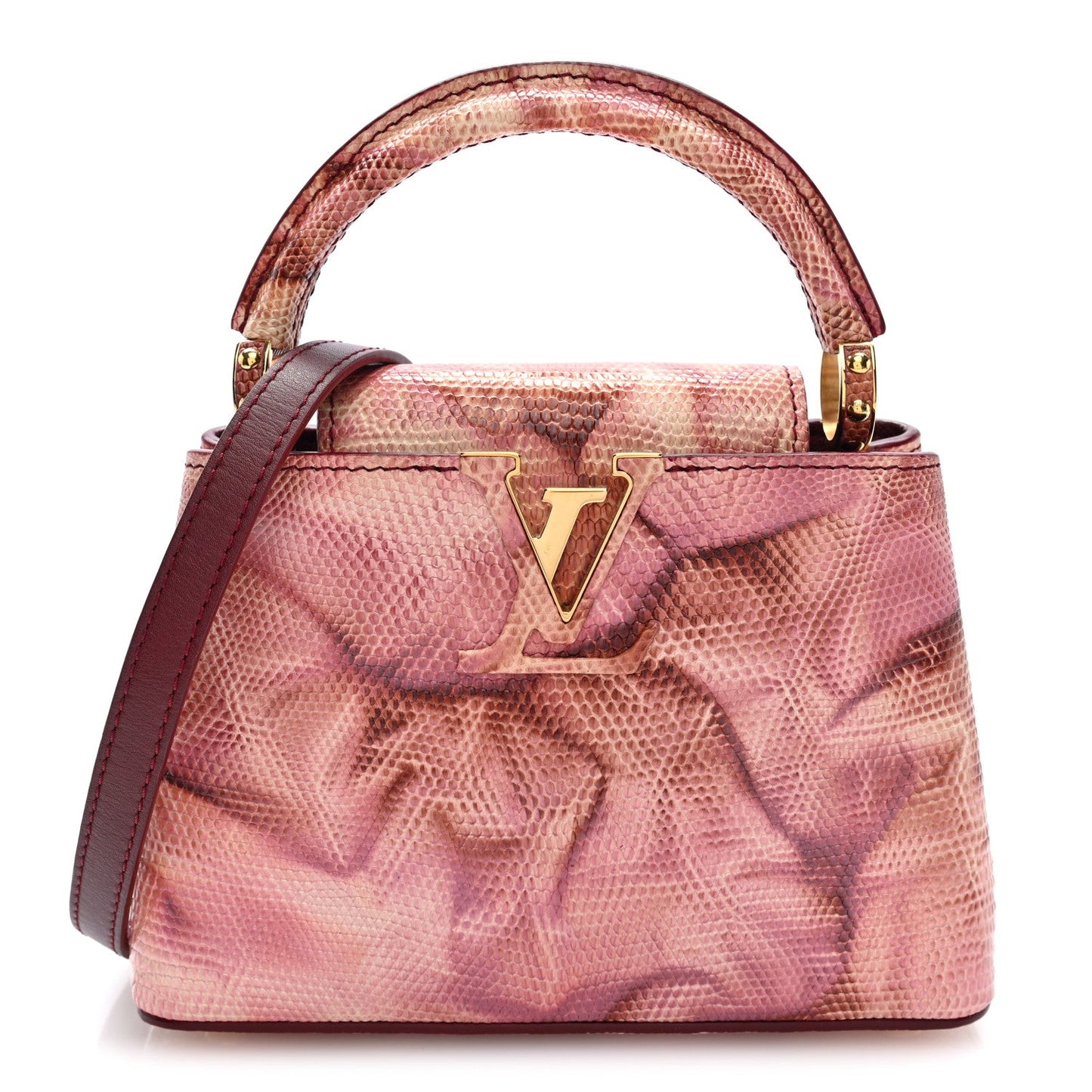 Lizard Mini Capucines Pink Multicolor