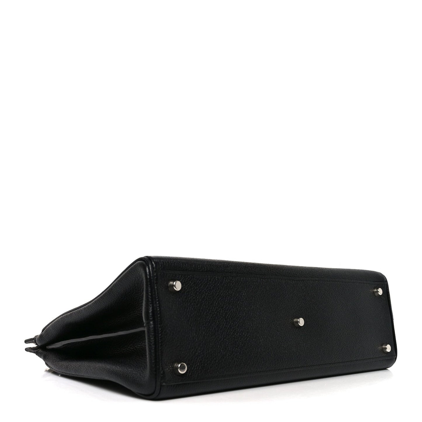Grainy Calfskin Medium Zumi Top Handle Bag Black