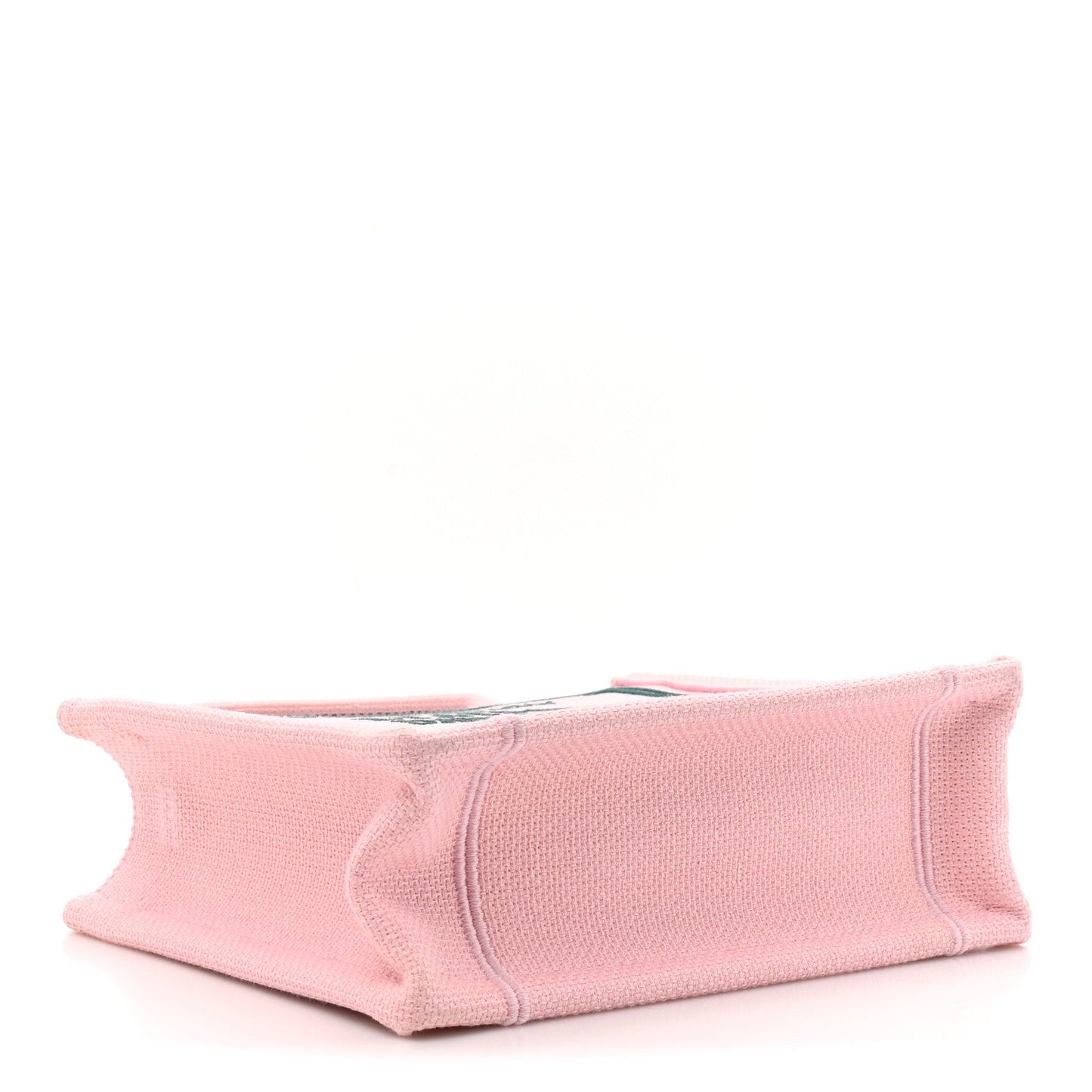 Canvas Embroidered Book Cover Mini Book Tote Pink Green