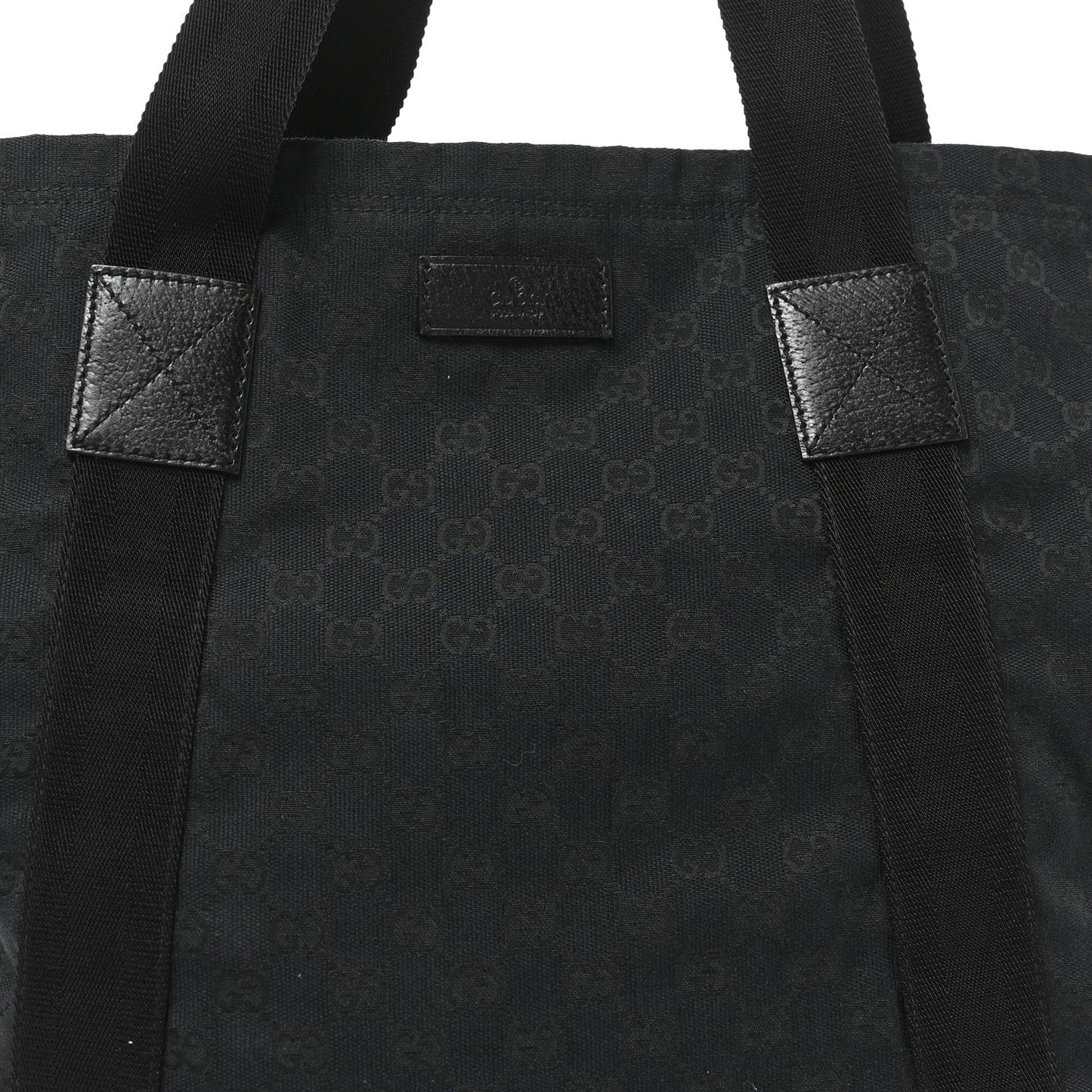 GG Monogram Medium Handle Vertical Tote Black