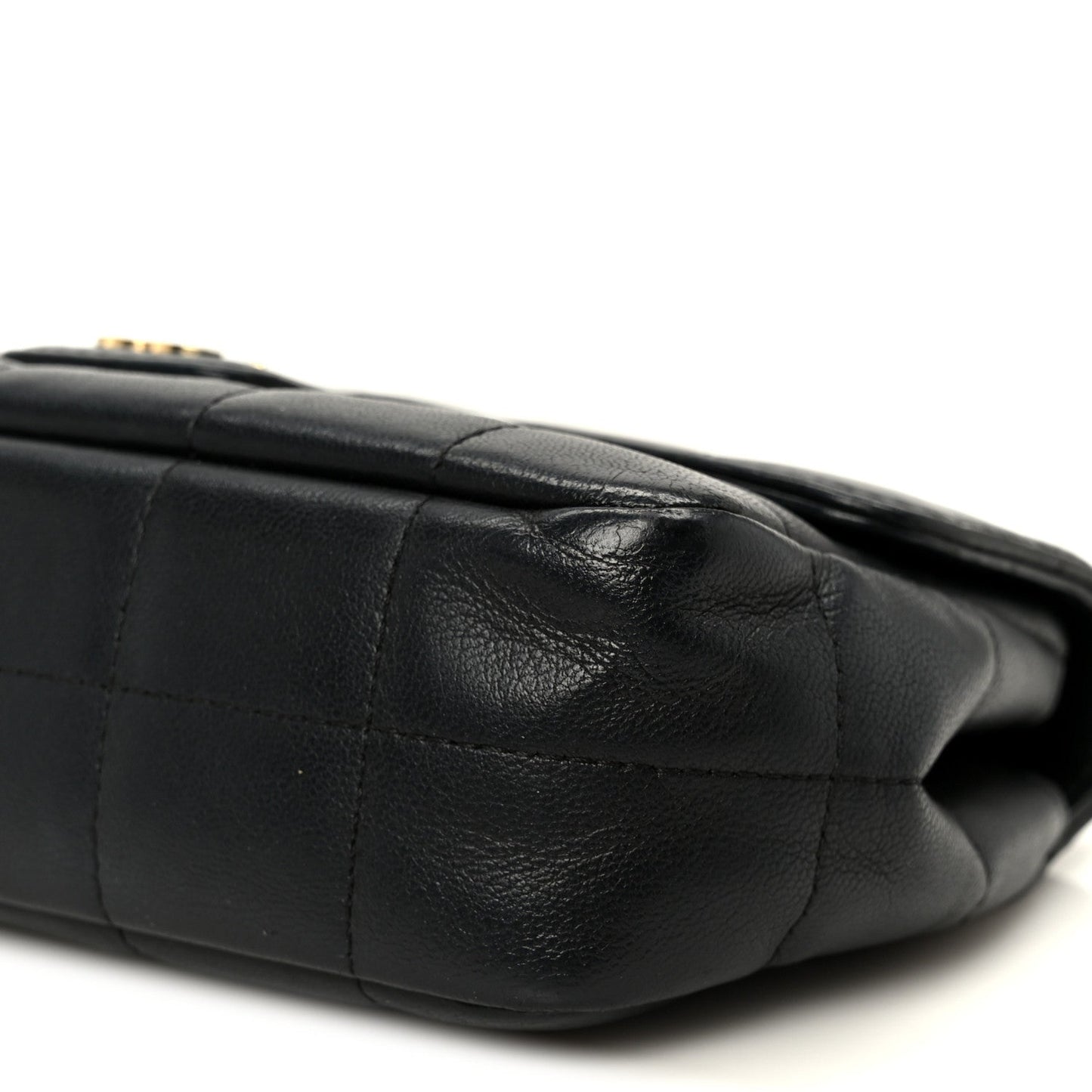 Lambskin Quilted Mini Chocolate Bar Flap Black