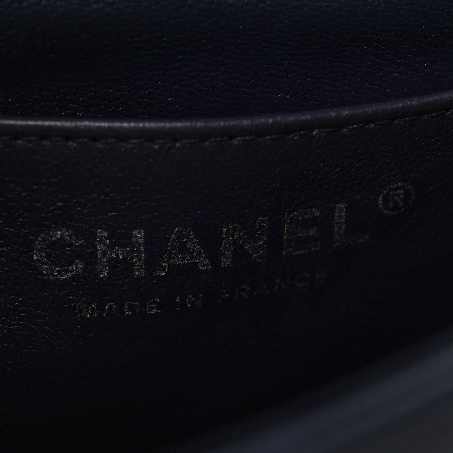Lambskin Quilted Mini Rectangular Flap Dark Navy Blue