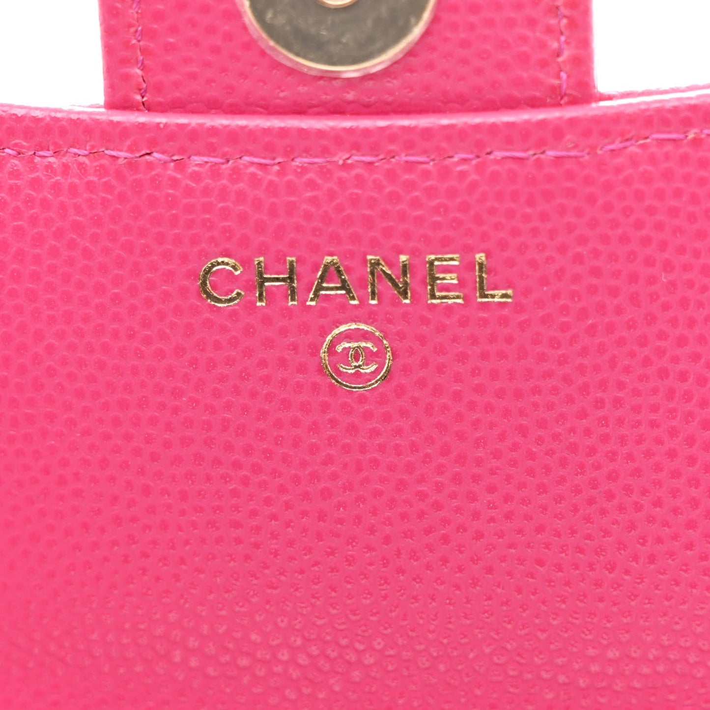 Caviar Quilted Flap Phone Holder With Chain Pink