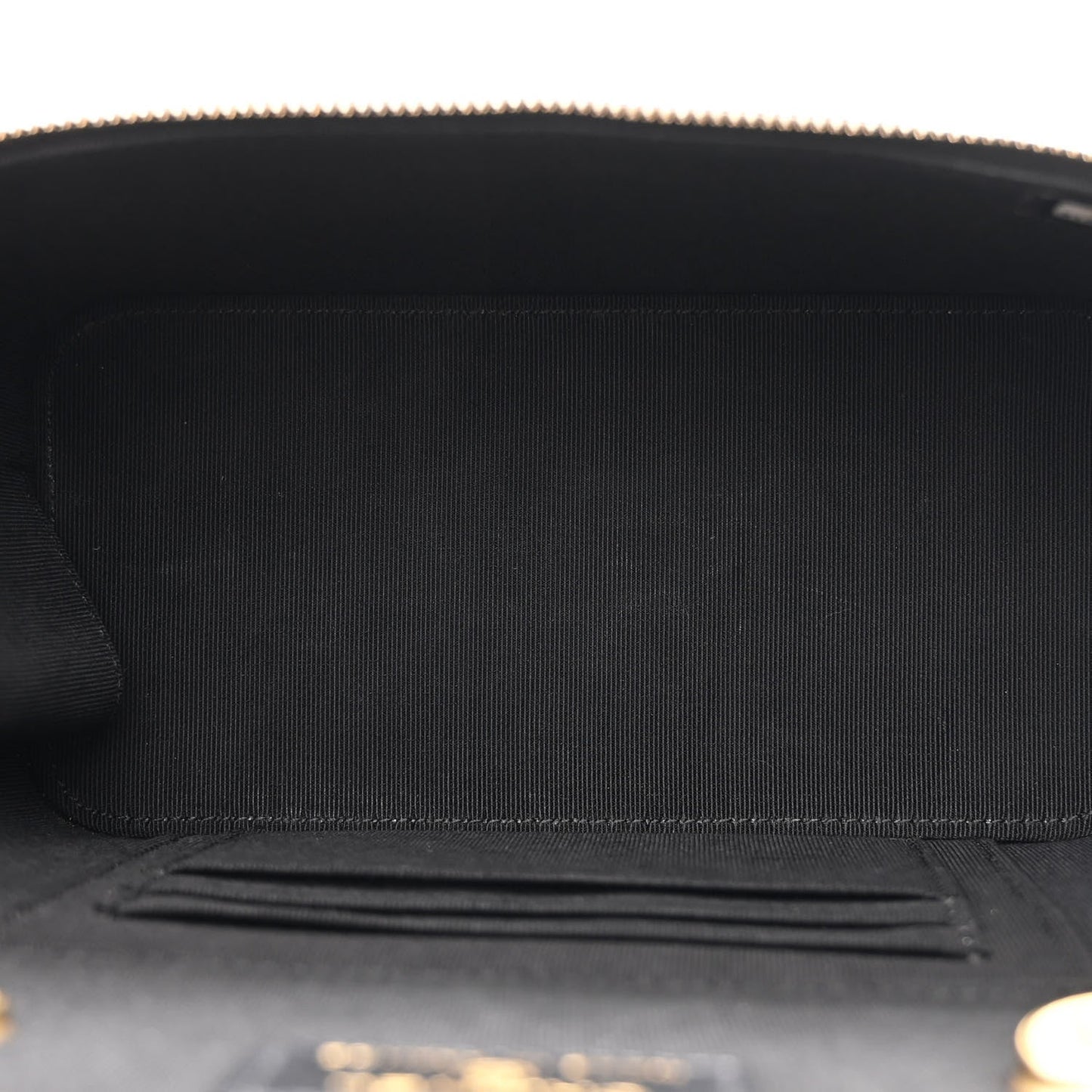 Goatskin Quilted Punk Essentials Vanity Case With Chain Black