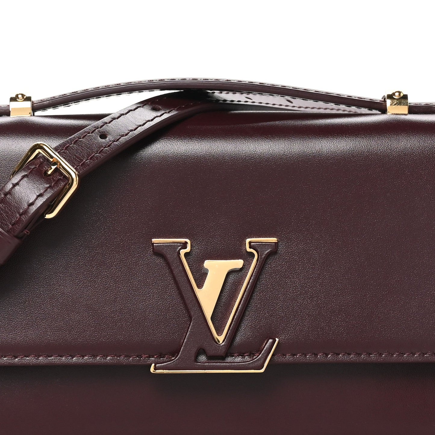 Calfskin LV Wallet On Chain Capucines Garnet