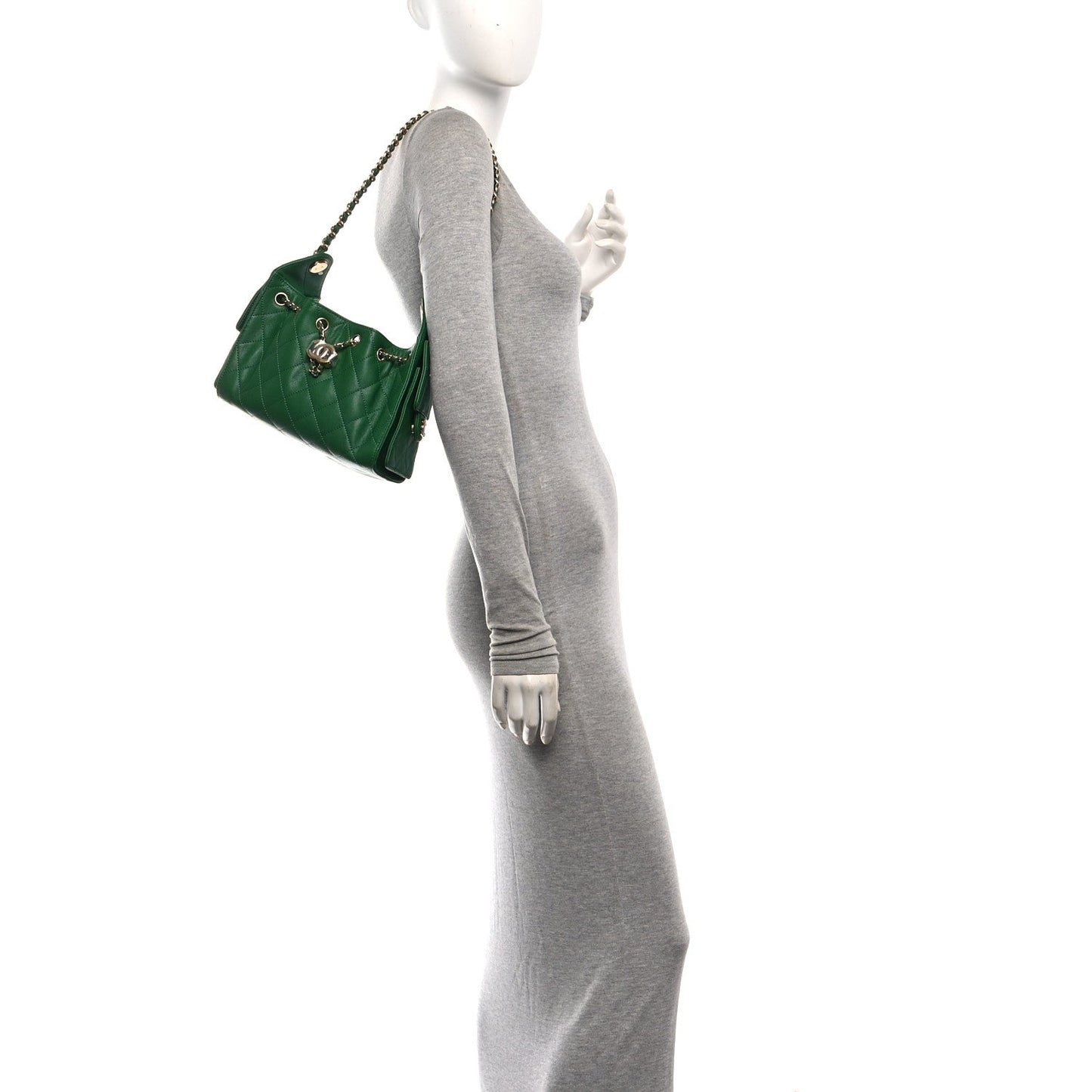 Caviar Quilted Mini Chanel 25 Handbag Green