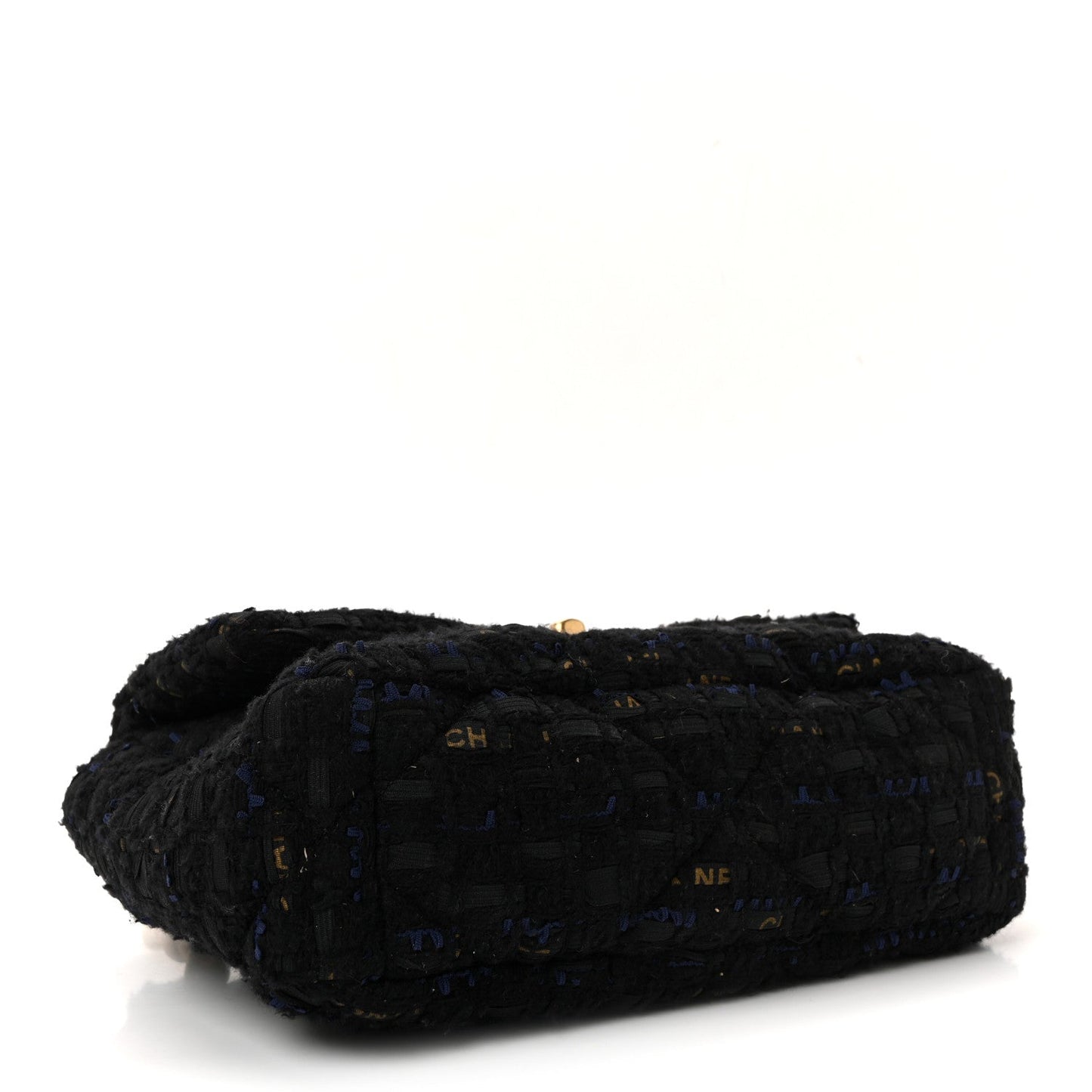 Tweed Quilted Medium Chanel 19 Flap Navy Blue Black