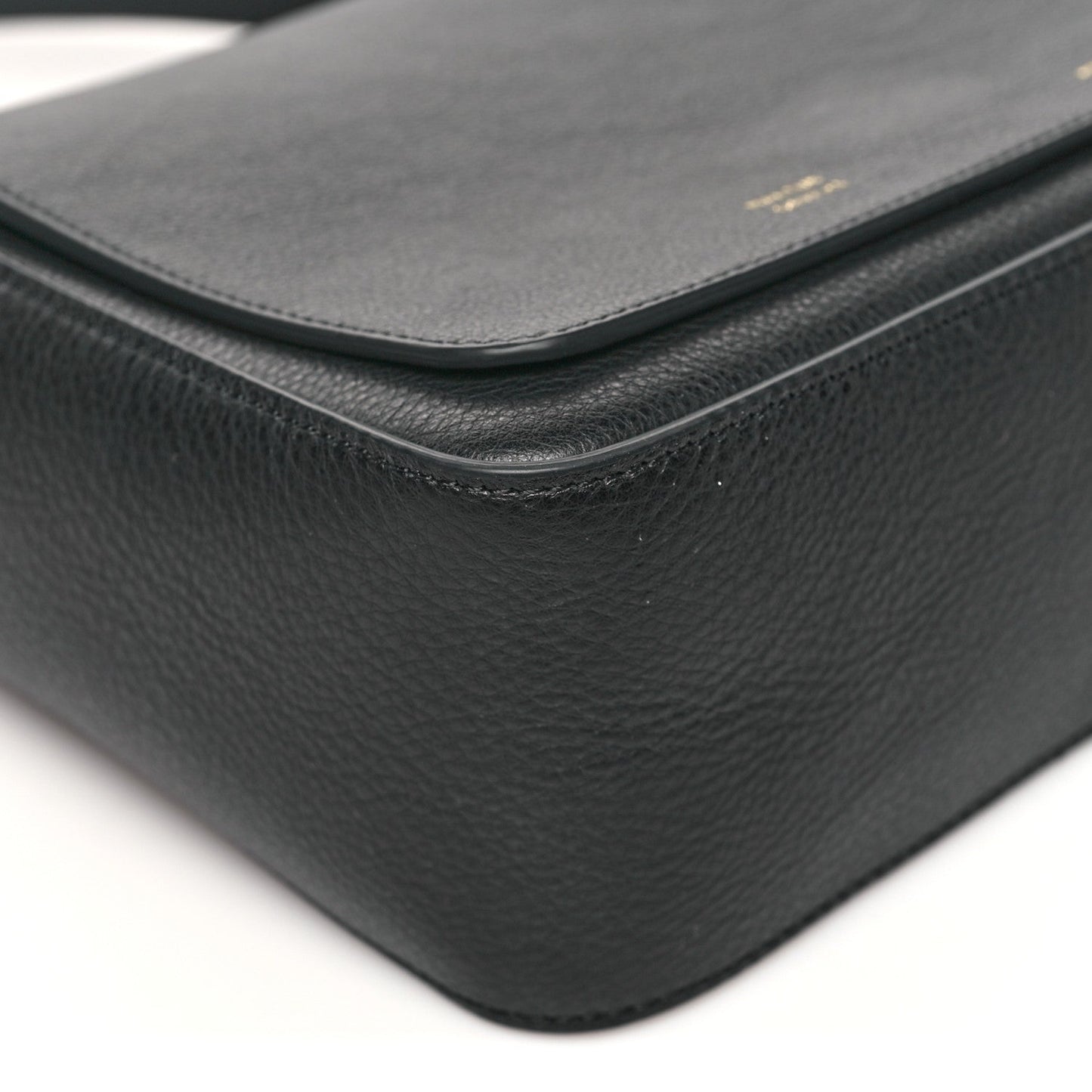 Calfskin Box Shoulder Bag Black