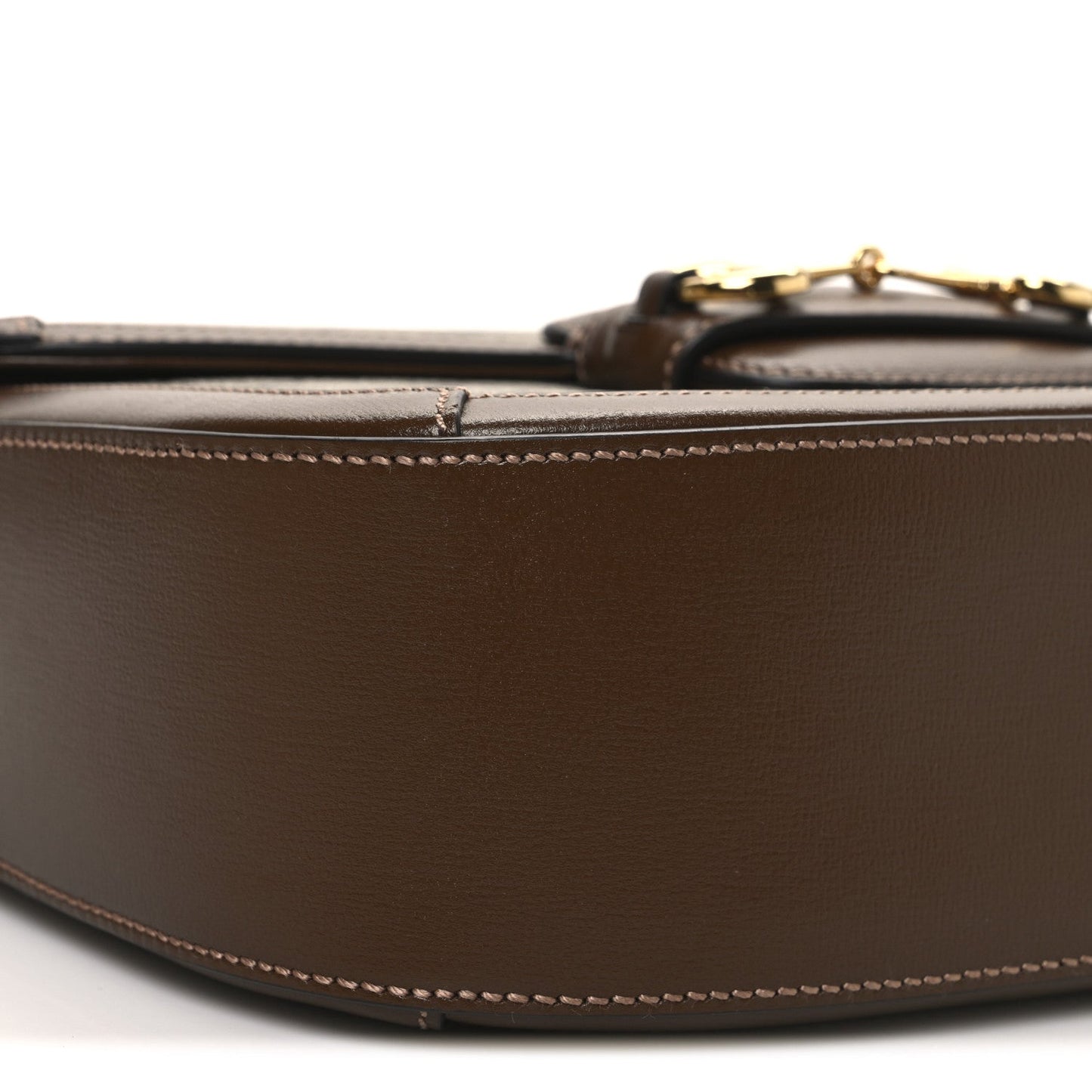 GG Supreme Monogram Azalea Calfskin Web Medium Horsebit 1955 Shoulder Bag Beige Ebony Brown Sugar