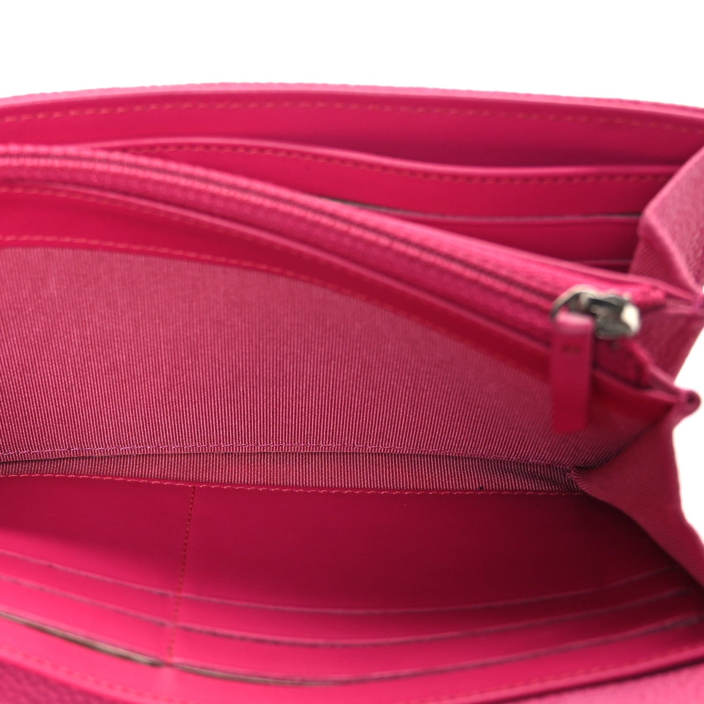 Caviar Quilted Large Gusset Flap Wallet Pink