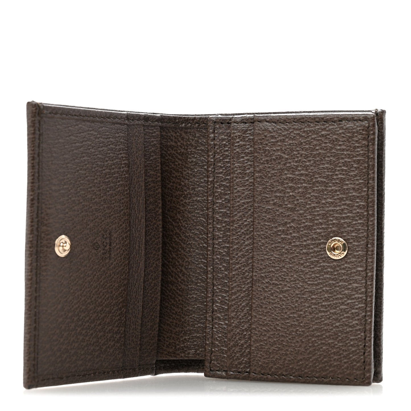 GG Supreme Monogram Web Ophidia Small Wallet Beige Dark Brown