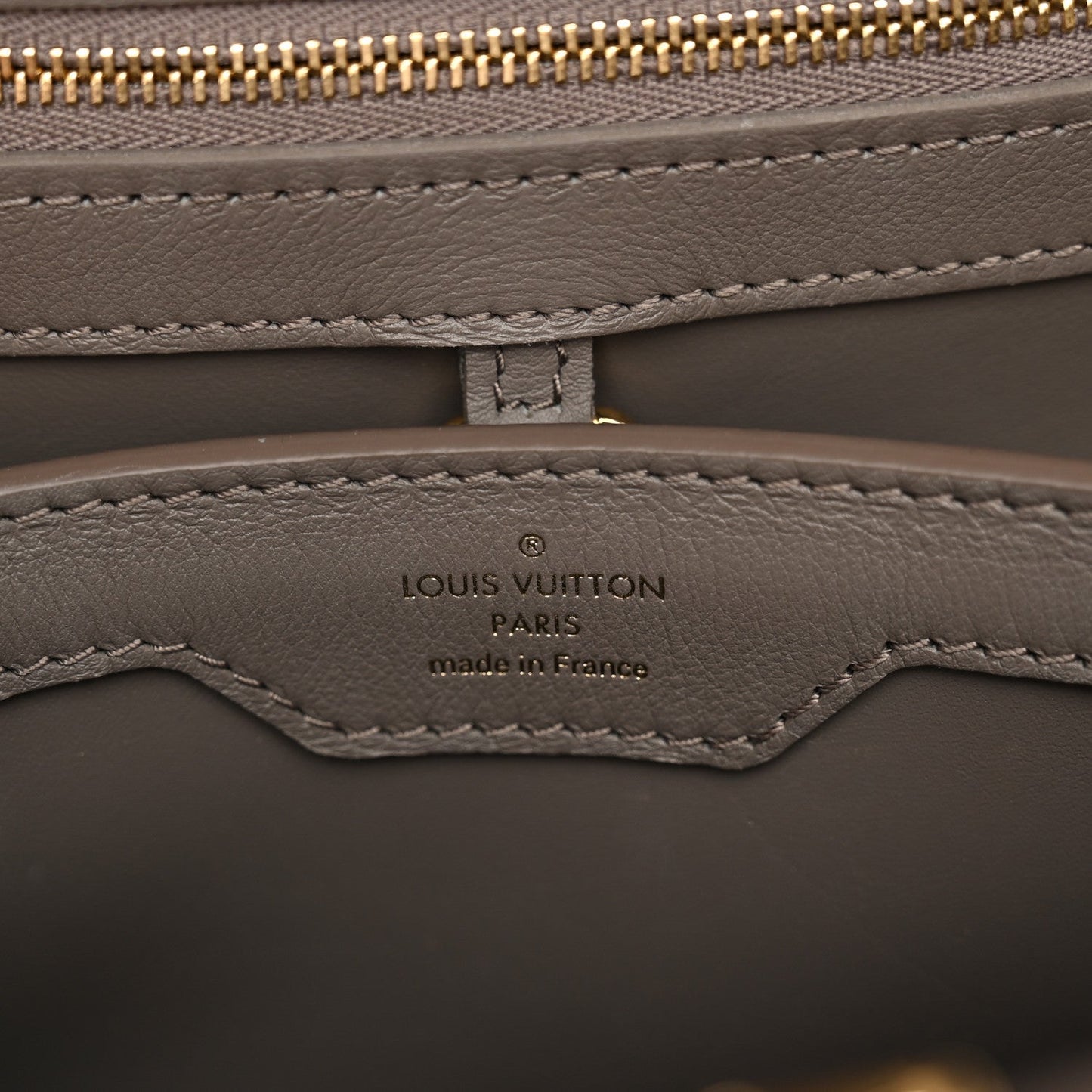 Calfskin Since 1854 Embroidered Capucines BB Ecru Taupe