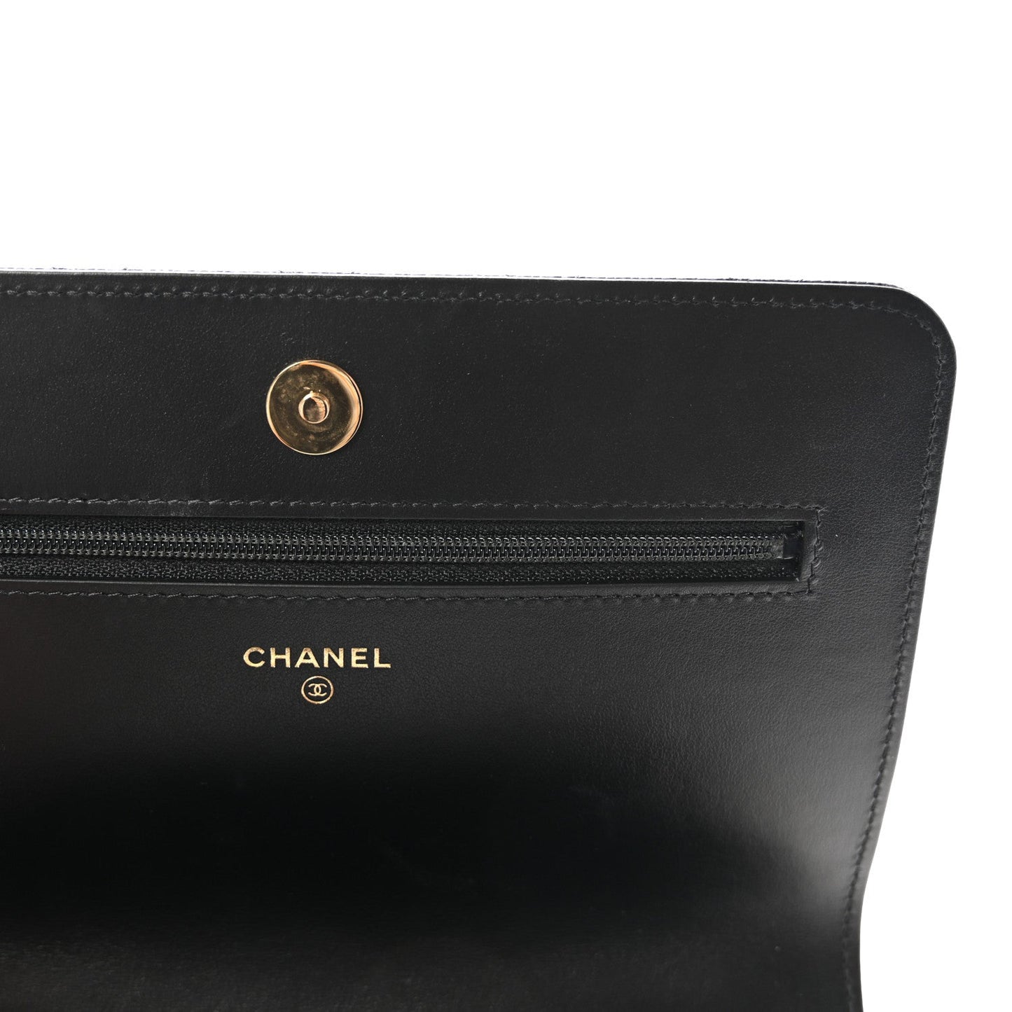 Caviar Quilted Pocket Twins Clutch With Chain Black