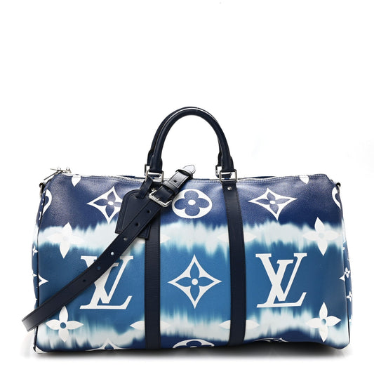 Monogram Escale Keepall Bandouliere 50 Blue