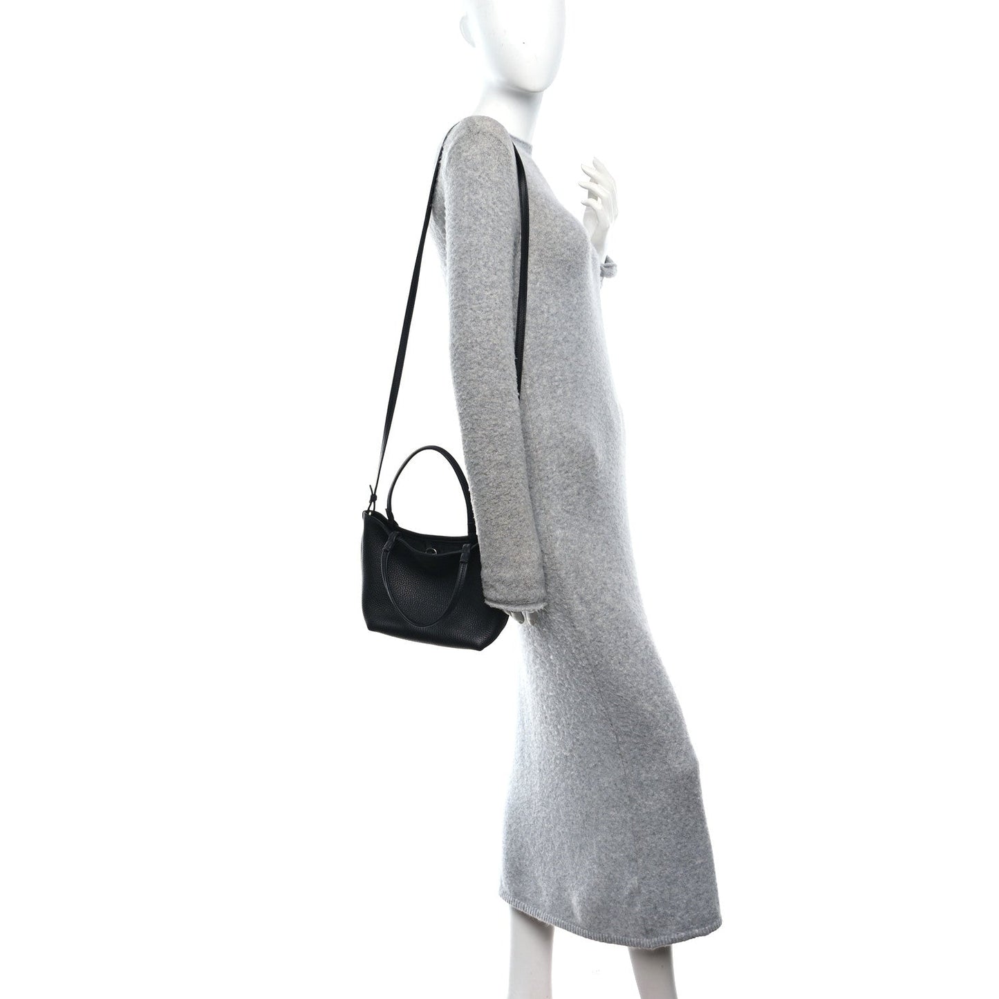 Grained Calfskin Small Park Tote Black