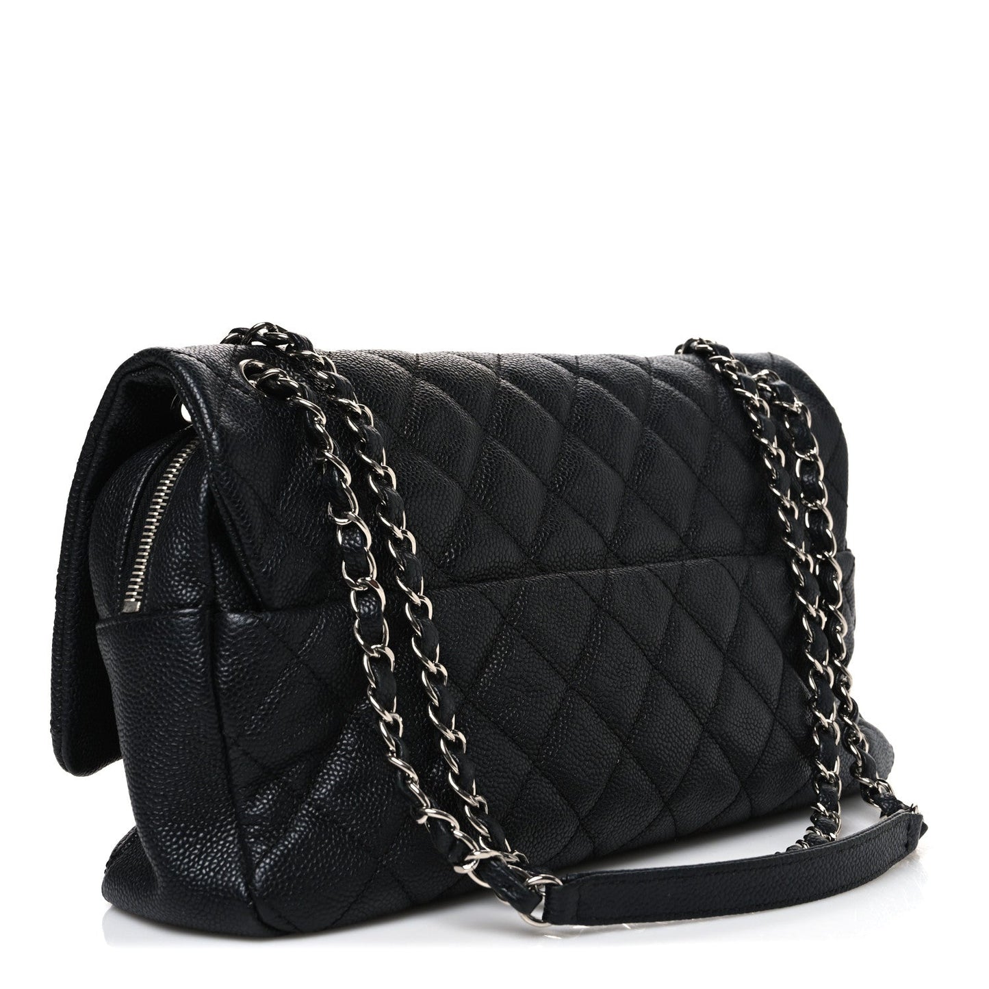 Caviar Quilted Jumbo Easy Flap Black