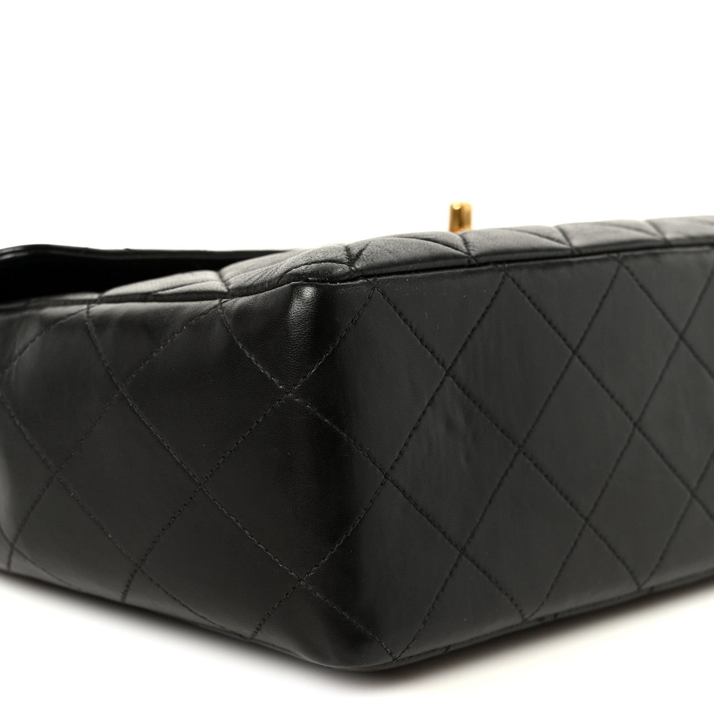 Lambskin Quilted Jumbo Single Flap Black