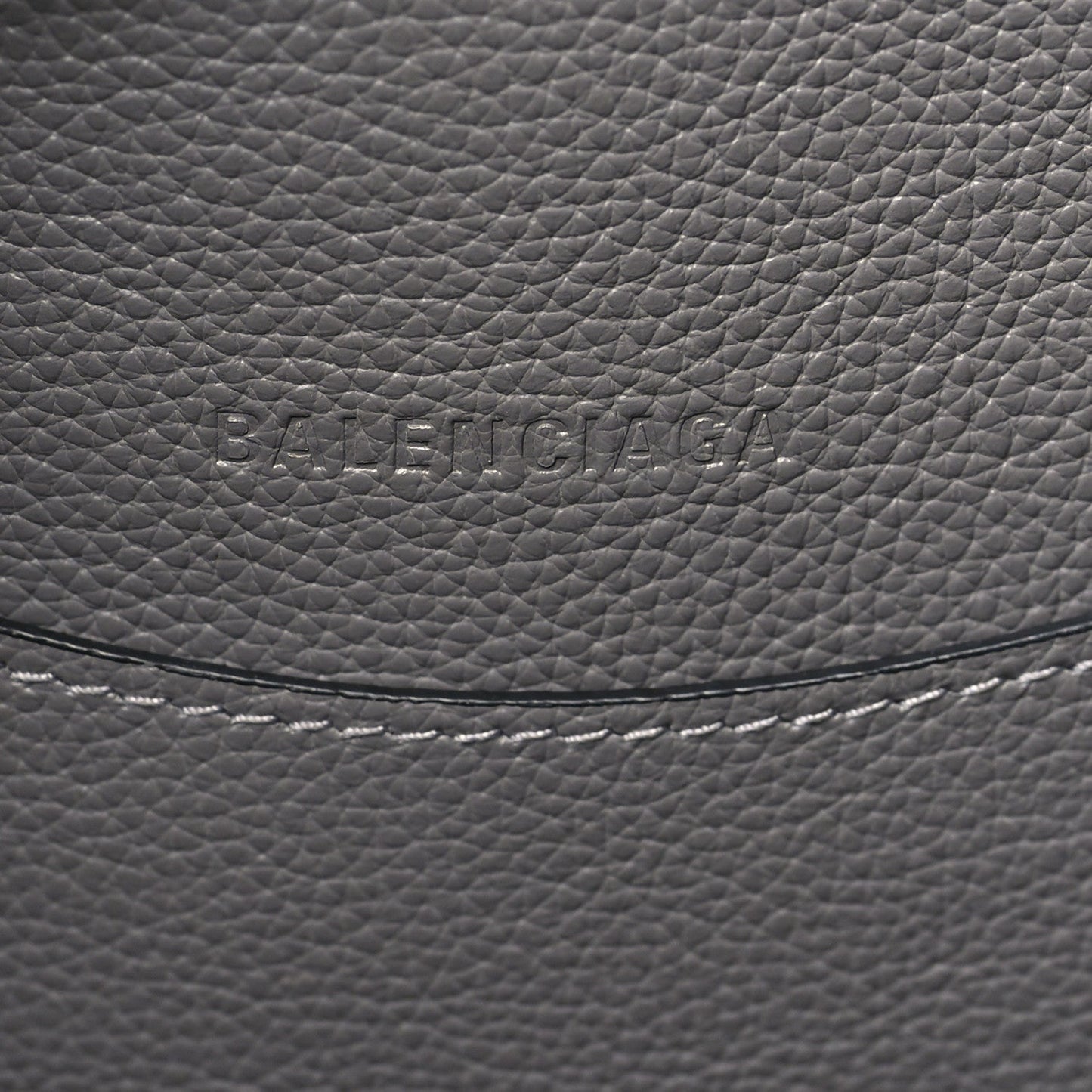 Grained Calfskin Neo Classic Silver Hardware Medium City Dark Grey