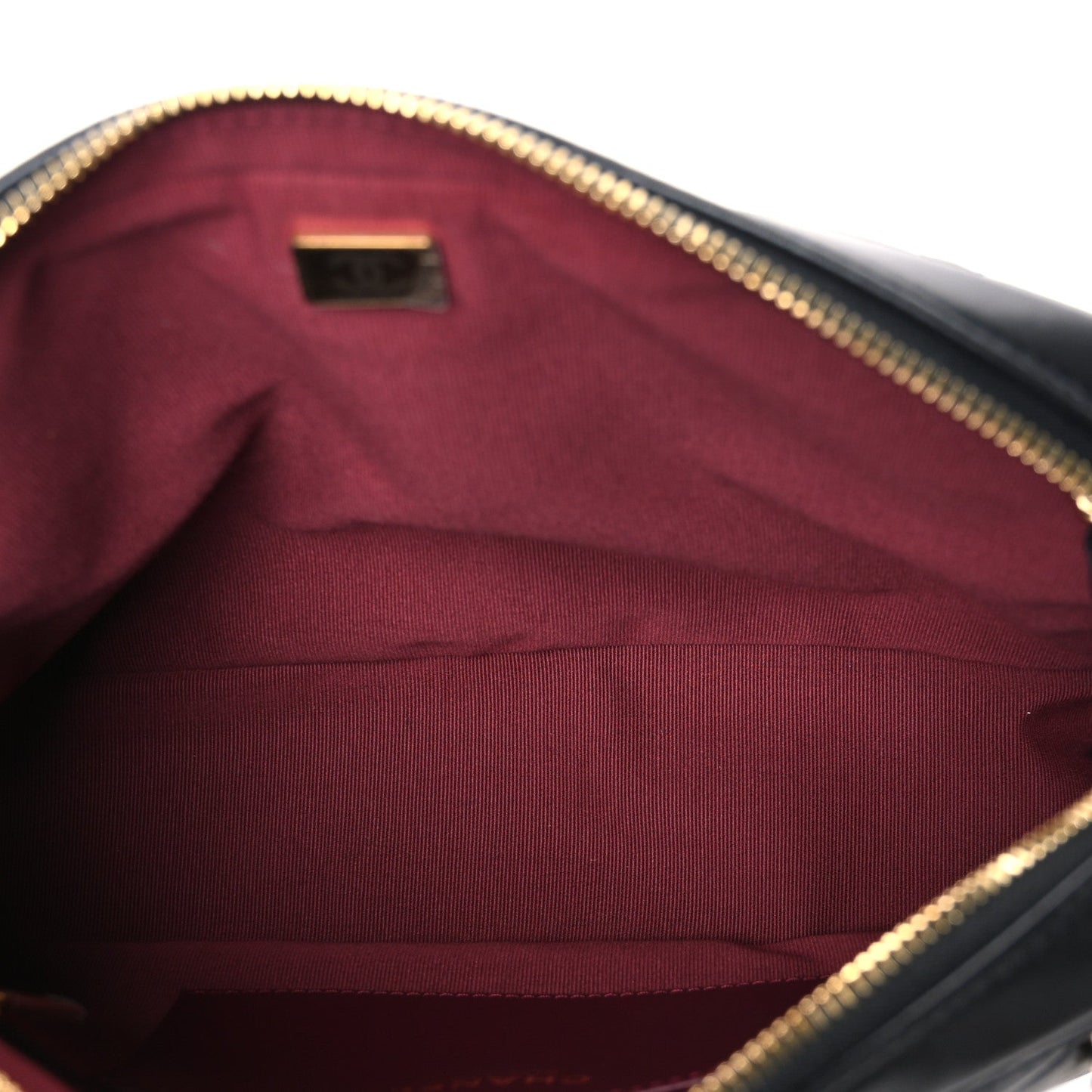 Lambskin Quilted Large Camera Case Black