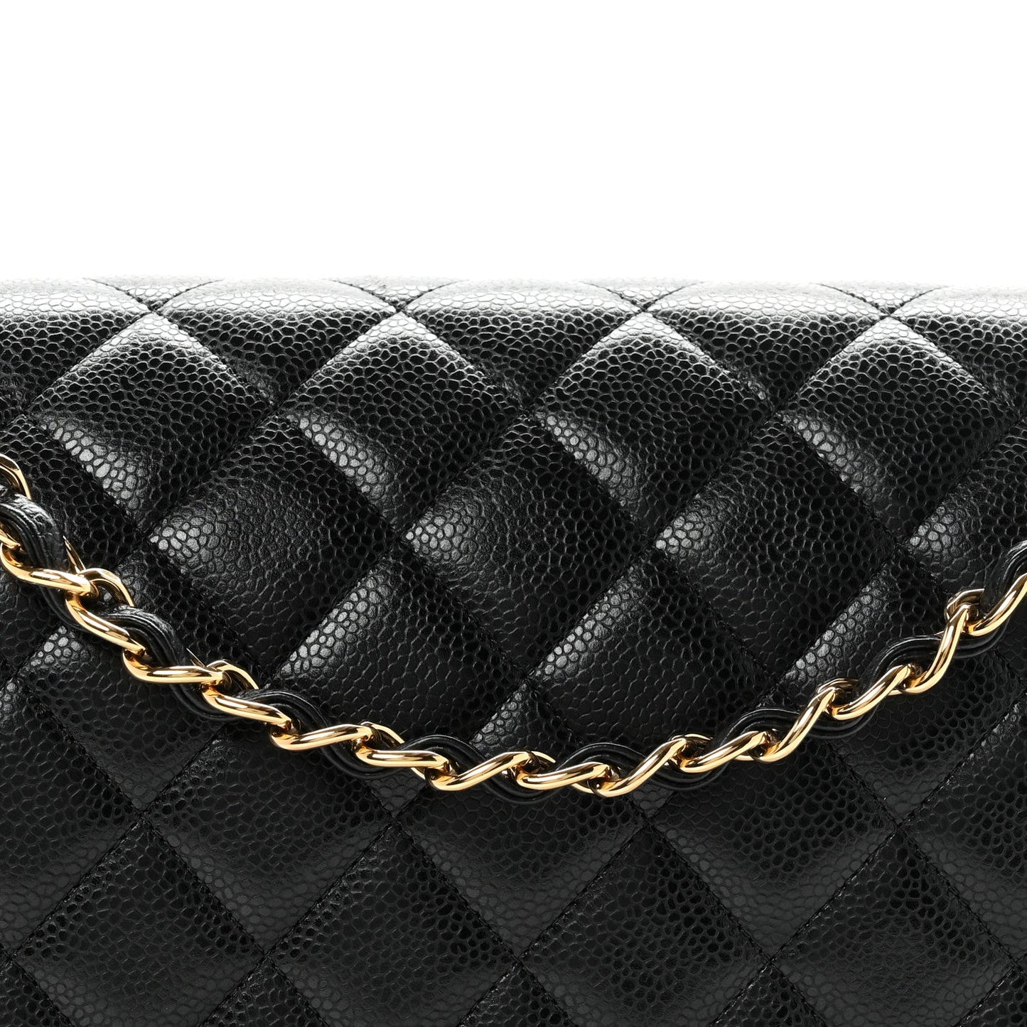 Caviar Quilted Maxi Double Flap Black