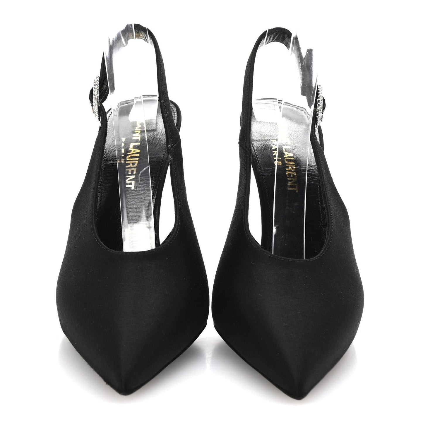 Silk Satin Yasmeen 115 Slingback Pumps 35 Black