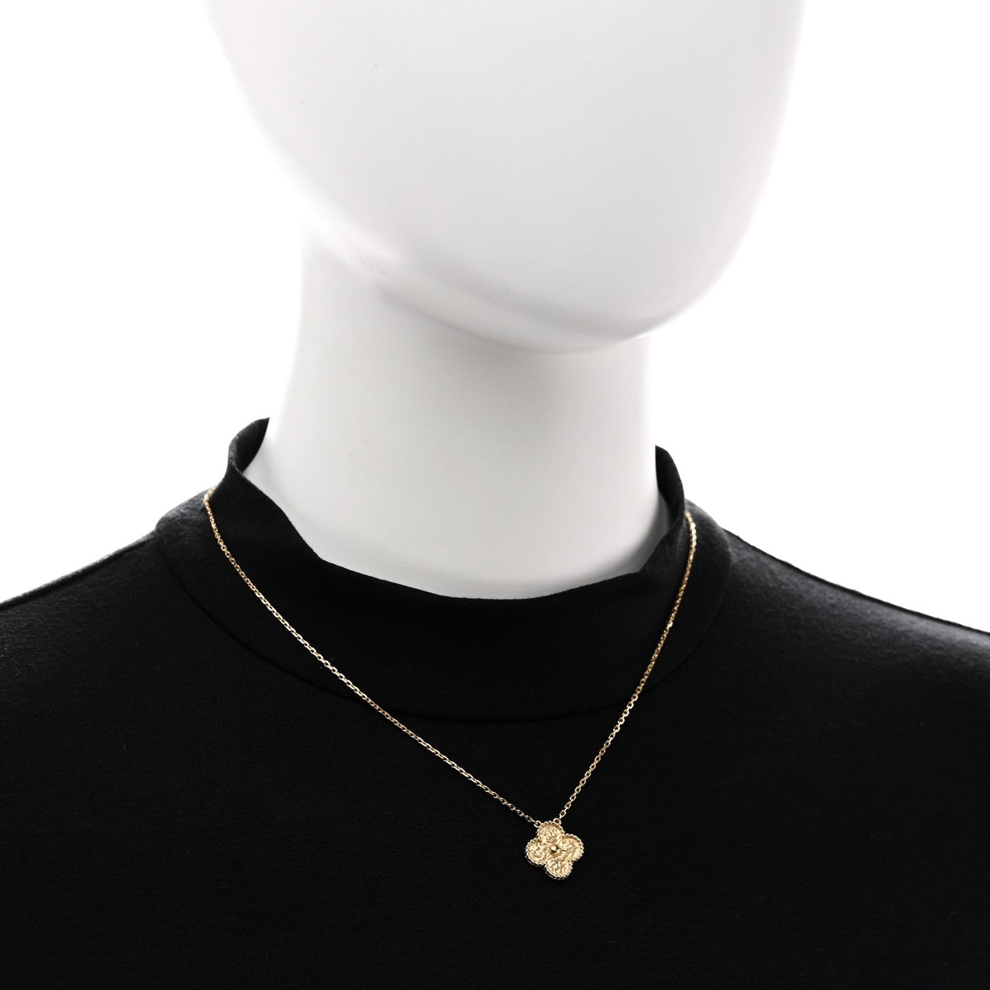 18K Yellow Gold Vintage Alhambra Pendant Necklace