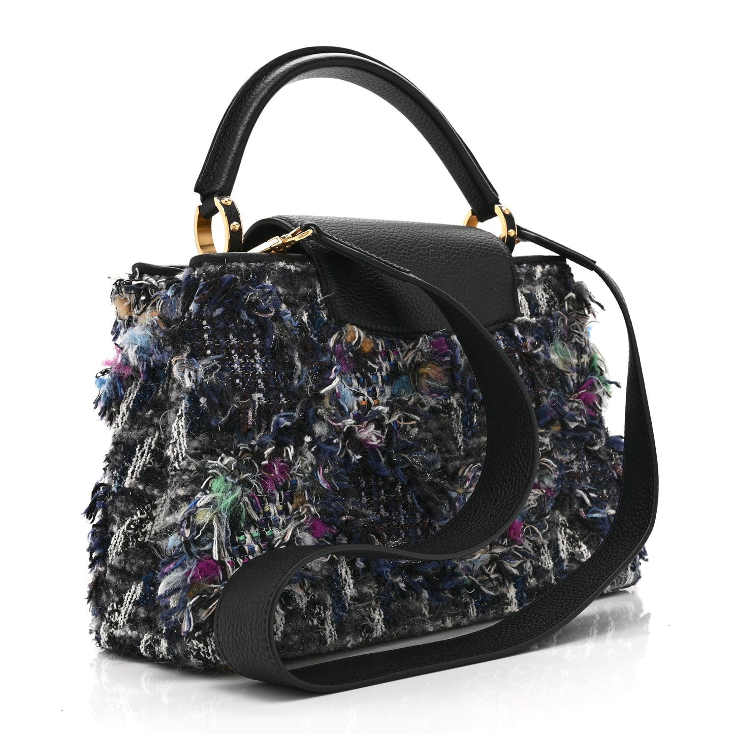 Tweed Calfskin Capucines MM Multicolor