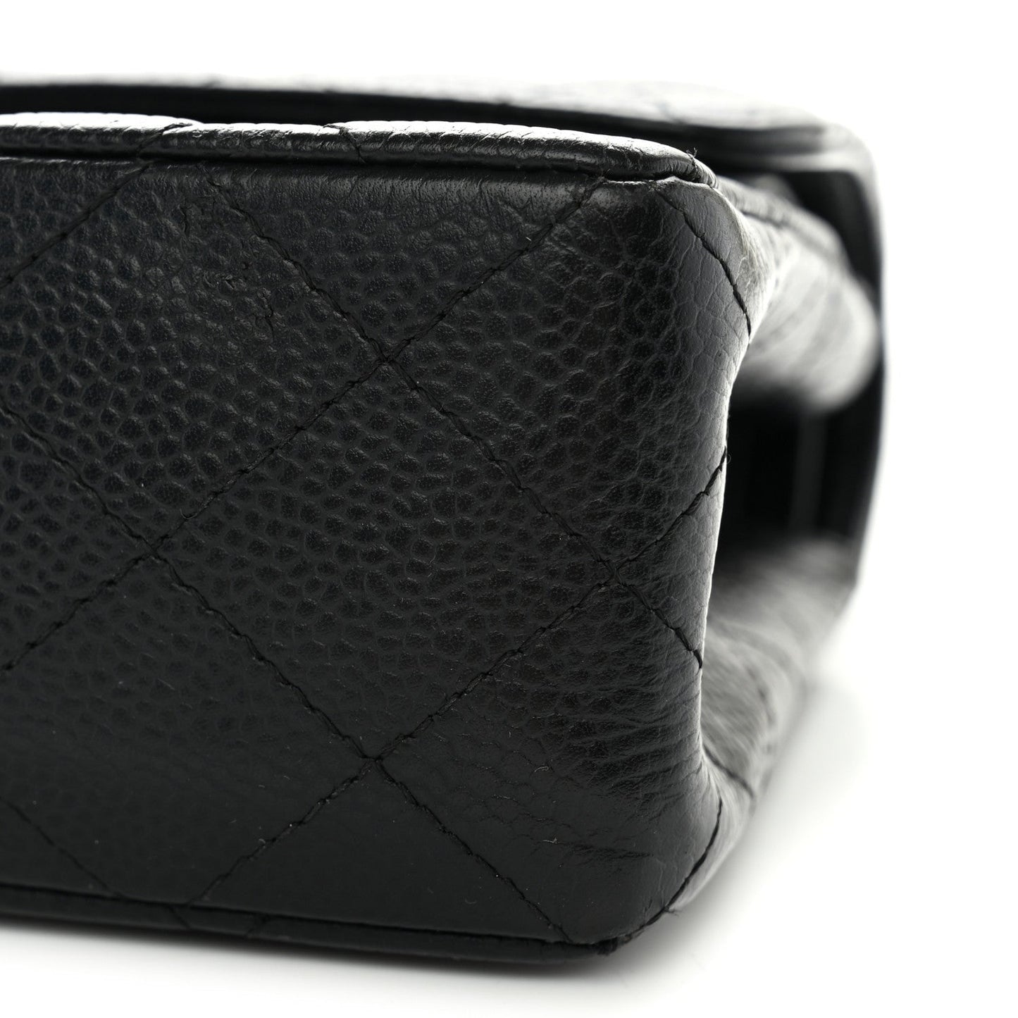 Caviar Quilted Small Double Flap Black