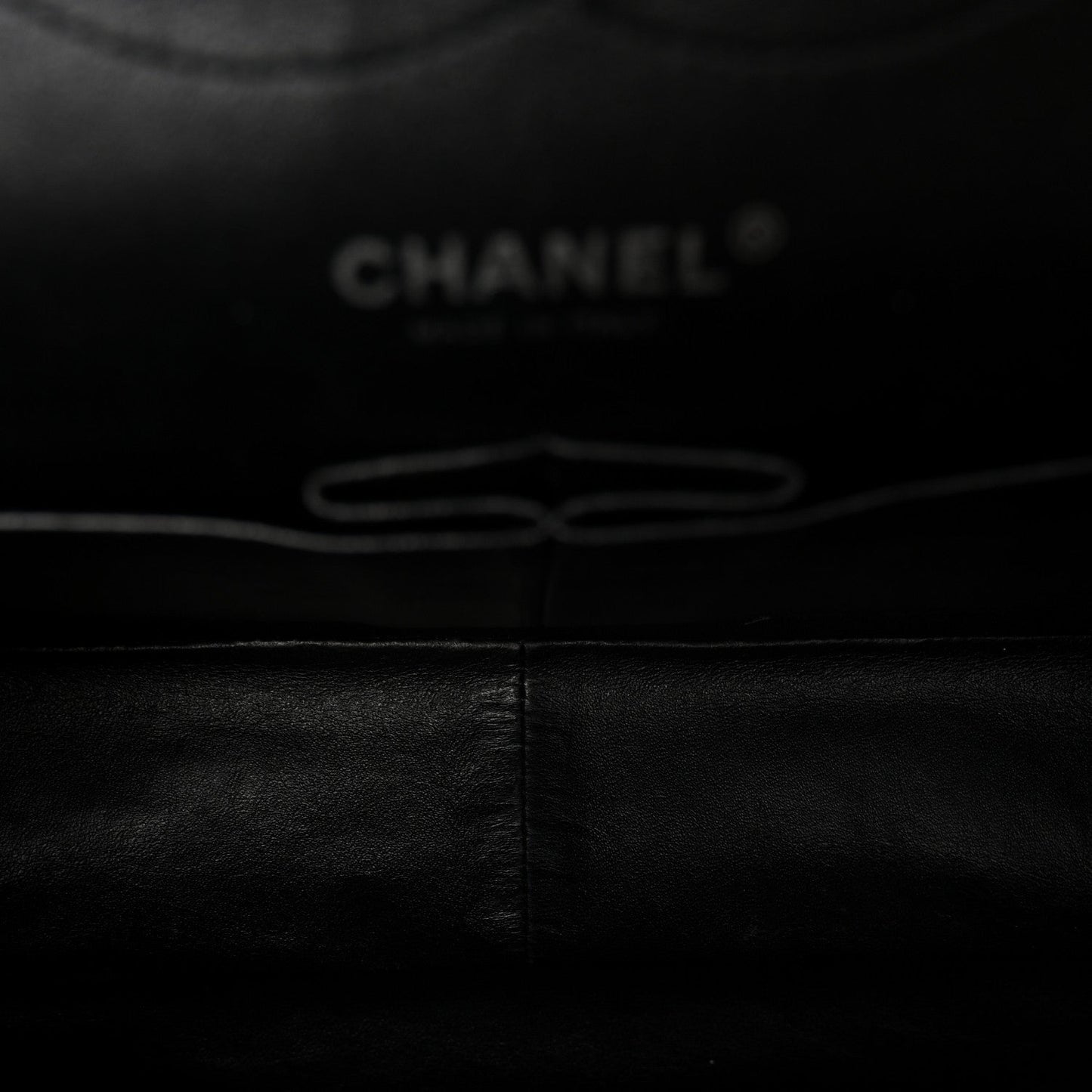 Patent Quilted Jumbo Double Flap Black