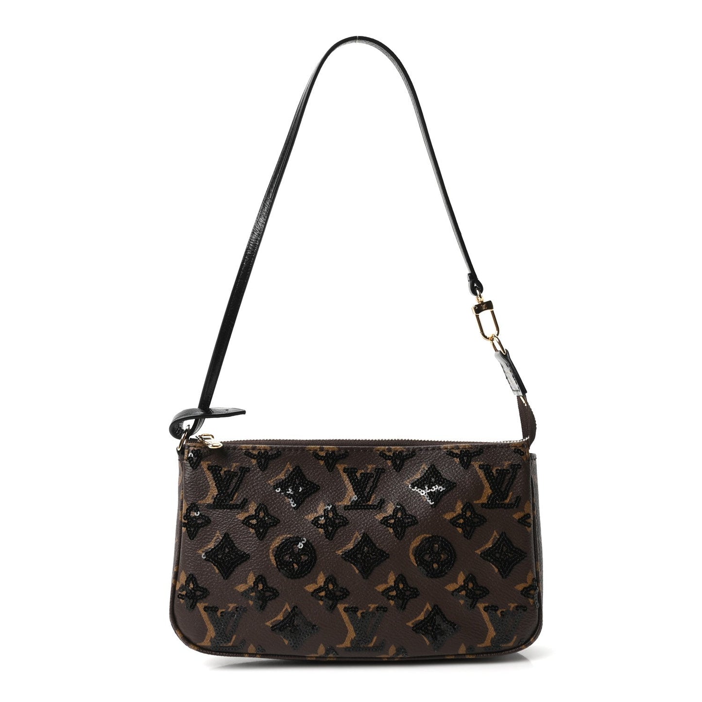 Monogram Sequins Pochette Accessories Black