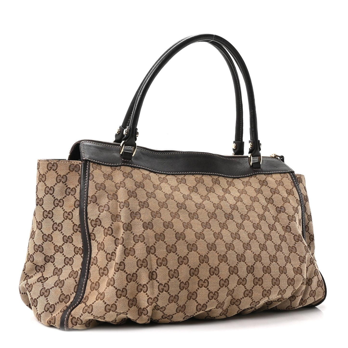 Monogram D Gold Tote Dark Brown