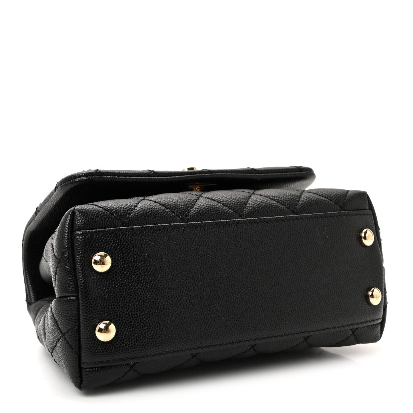 Caviar Quilted Extra Mini Coco Handle Flap Black