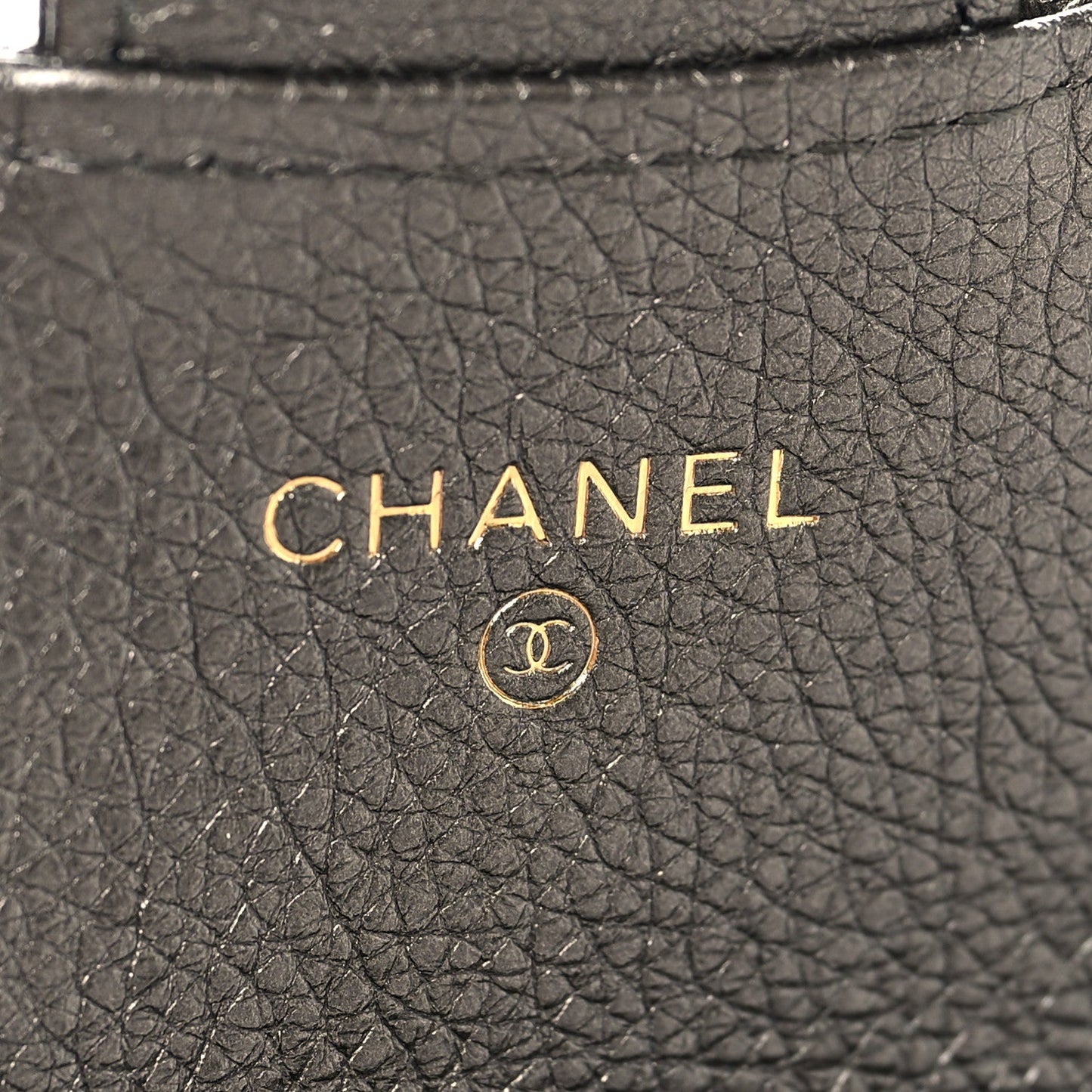 Metallic Calfskin Quilted Reissue Flap Card Holder Charcoal