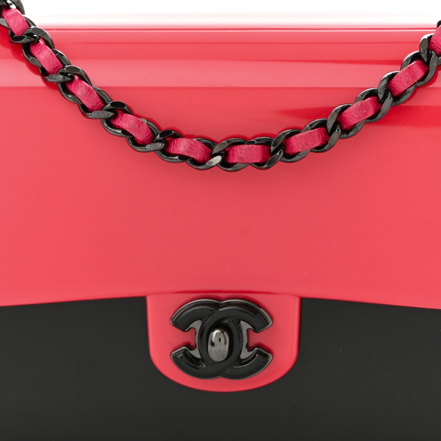 Plexiglass Plexi Coco Bag Pink Black