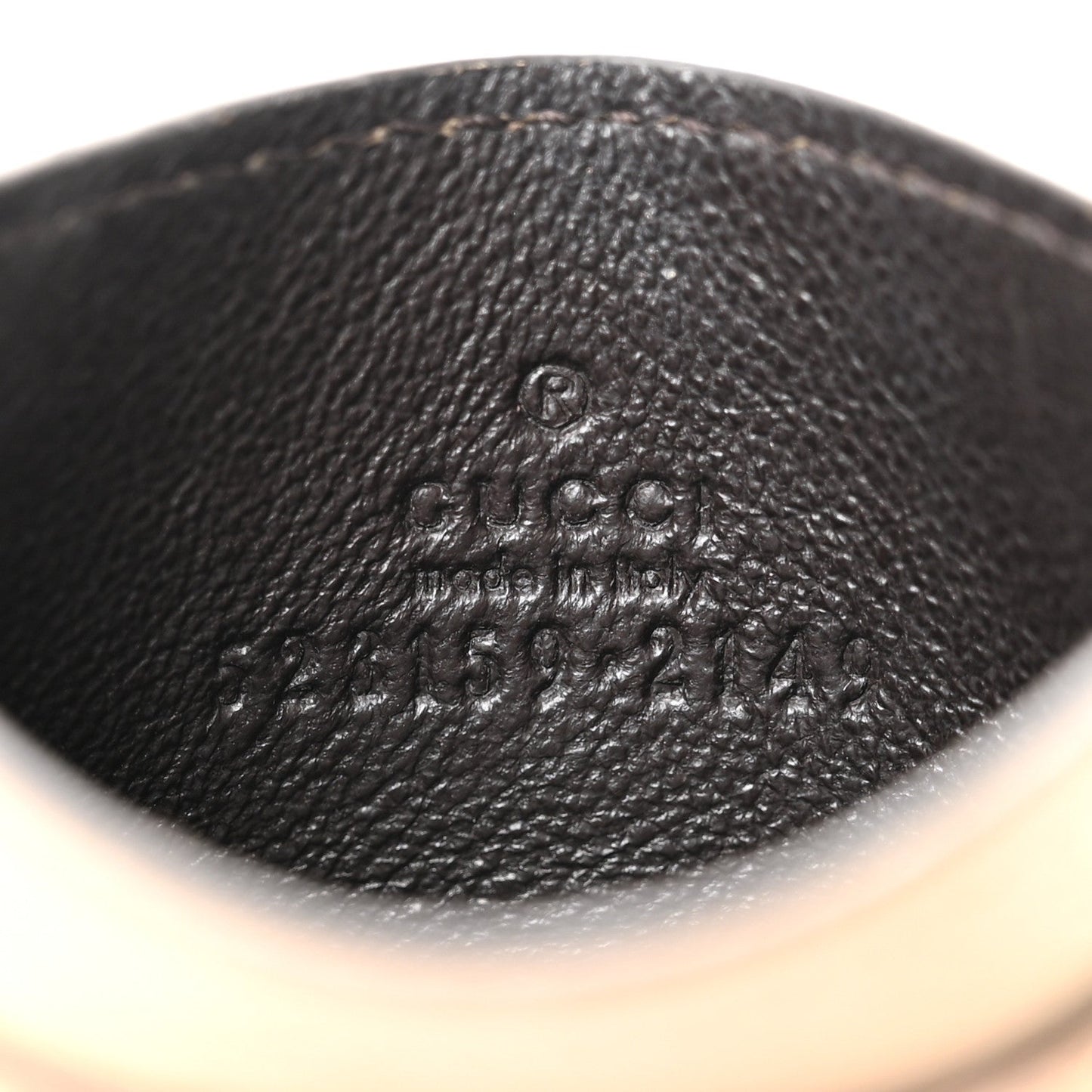 GG Supreme Monogram Textured Dollar Calfskin Web Ophidia Card Holder Beige Mystic White Oatmeal