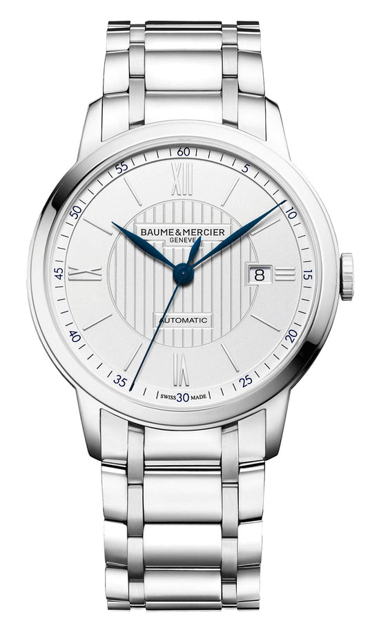 Baume & Mercier Classima Stainless Steel Automatic Silver Dial Date Mens Watch M0A10334