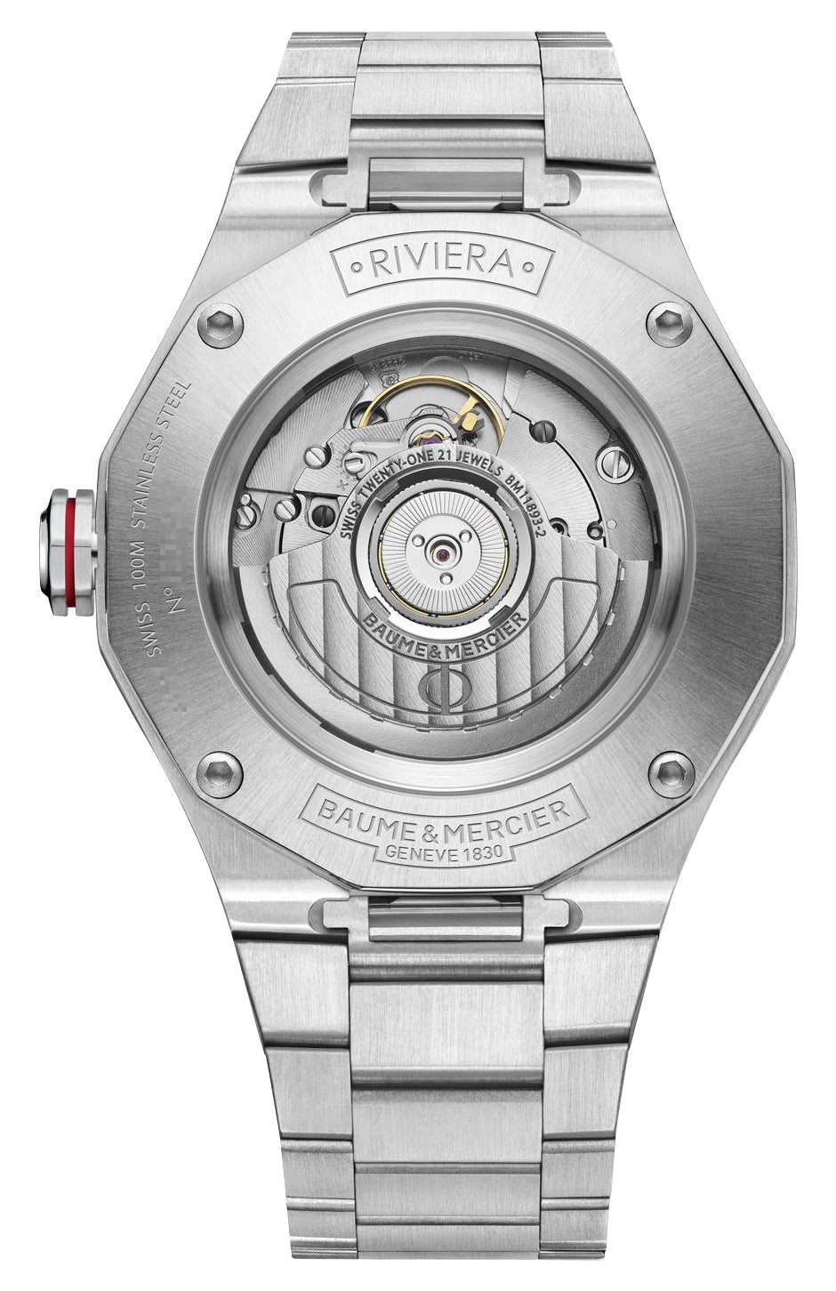 Baume & Mercier Riviera Automatic GMT Stainless Steel Silver Dial Date Mens Watch M0A10658