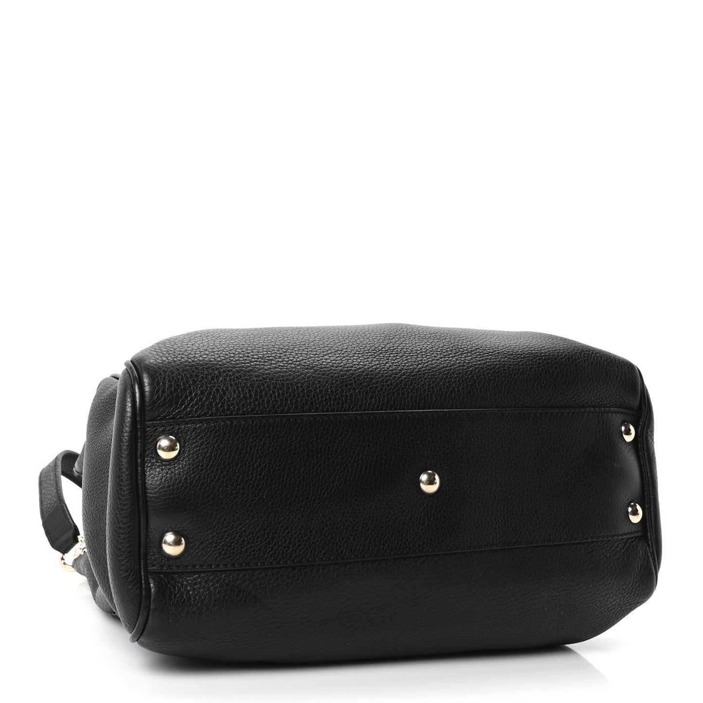 Calfskin Small Bamboo Shopper Tote Black