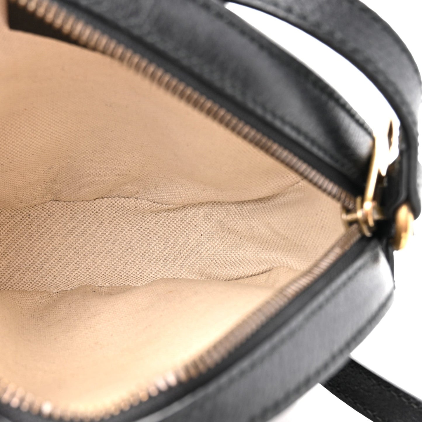 Velvet Calfskin GG Monogram Round Shoulder Bag Blue Beige