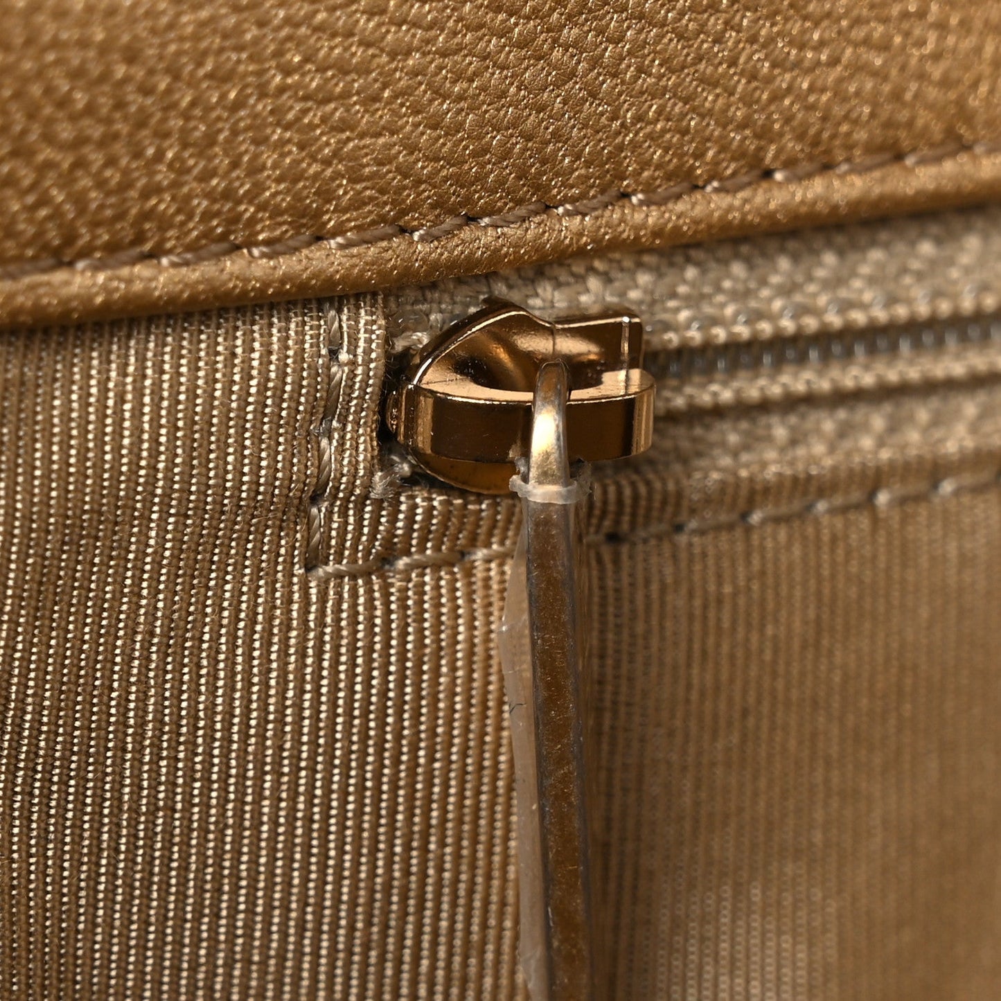 Metallic Goatskin Quilted Medium Chanel 19 Flap Gold