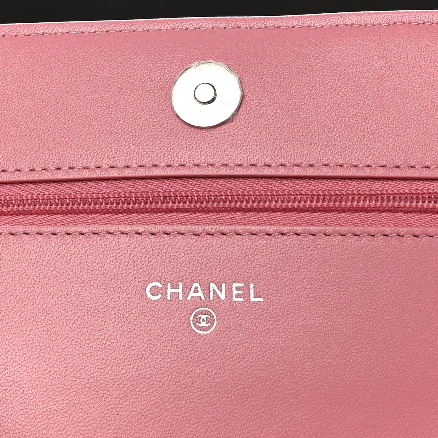 Lambskin Quilted Crystal Star Wallet On Chain WOC Pink
