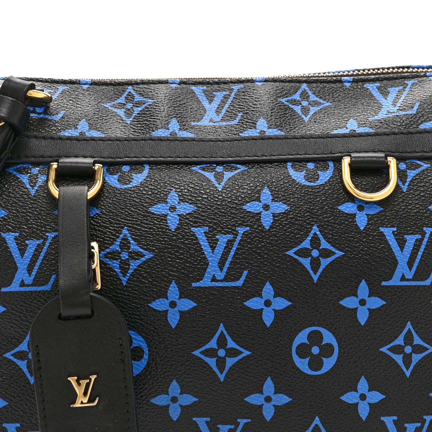 Colored Monogram Speedy Amazon PM Blue Black
